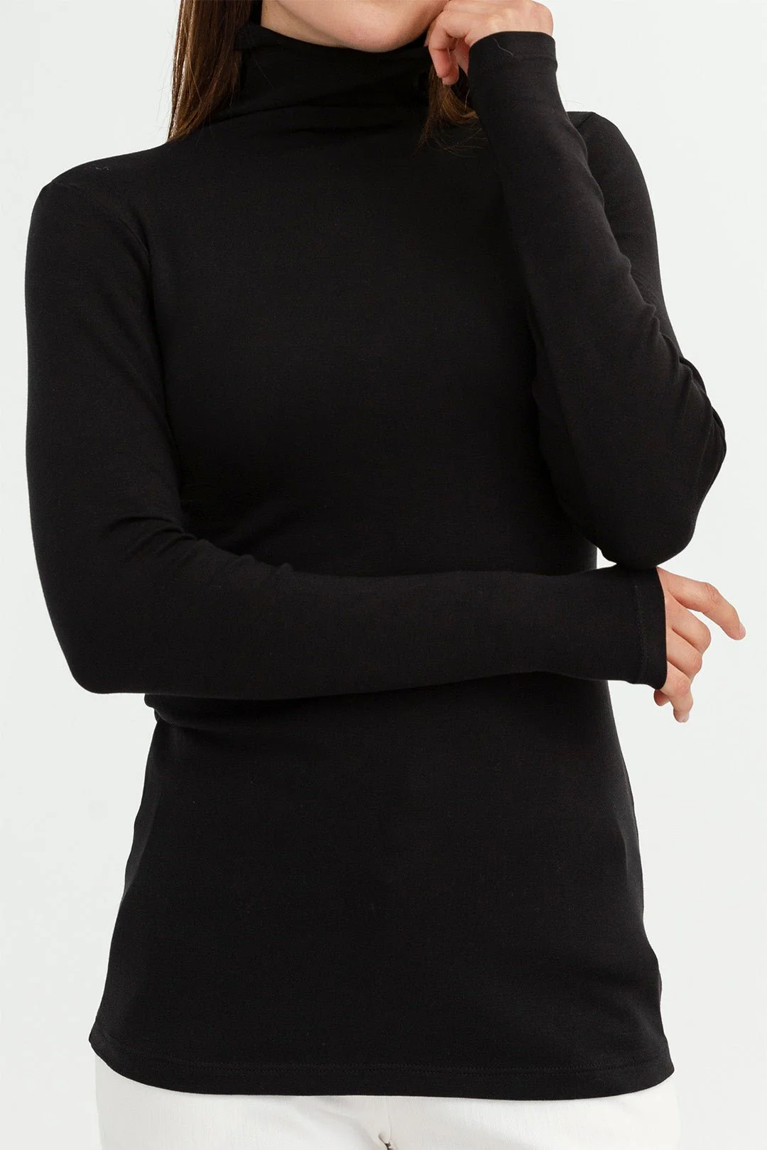 LONG SLEEVE TURTLENECK IN PIMA COTTON STRETCH - Image 7