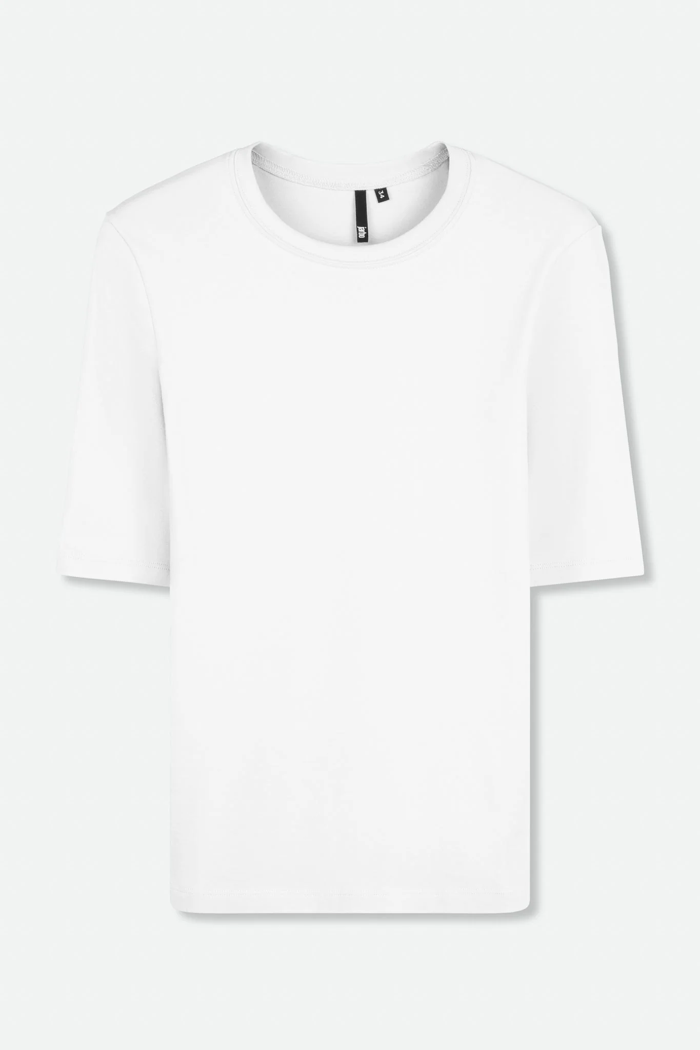 ELBOW SLEEVE CREW IN PIMA COTTON STRETCH
