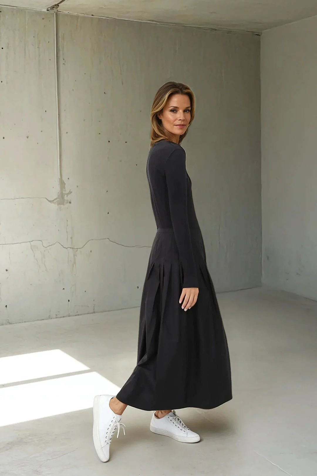 LONG SLEEVE CREW IN PIMA COTTON STRETCH - Image 8