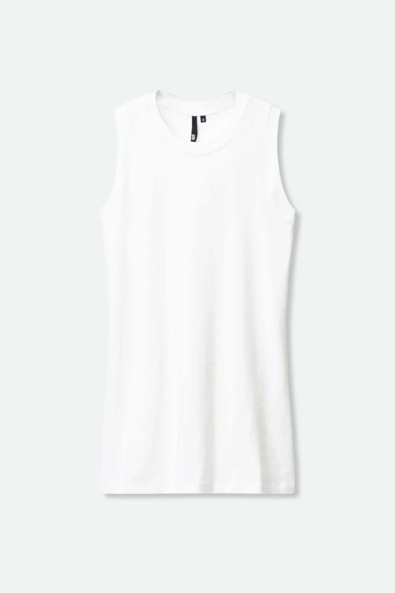 MUSCLE TANK HIP LENGTH IN PIMA COTTON STRETCH