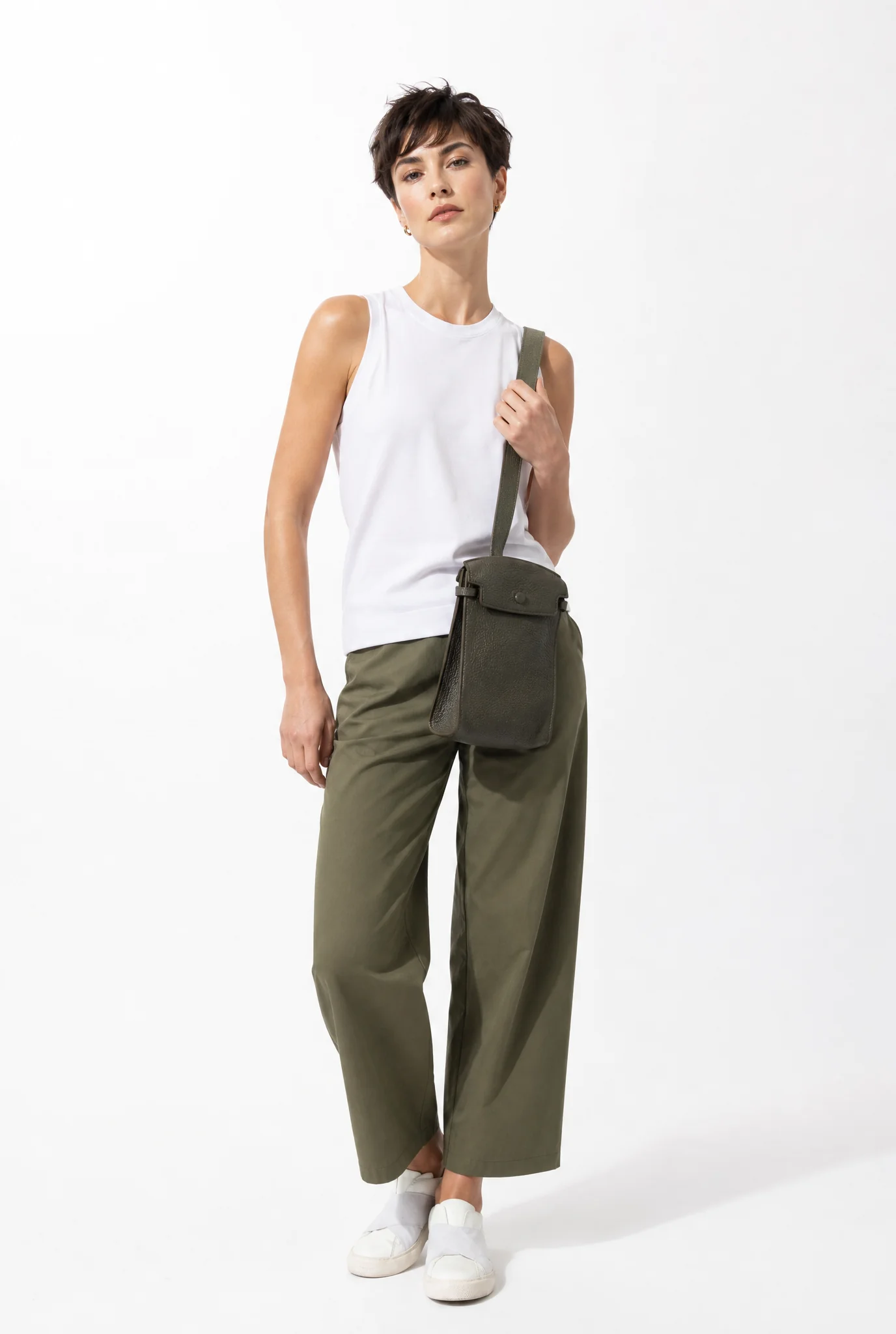 MUSCLE TANK HIP LENGTH IN PIMA COTTON STRETCH - Image 3