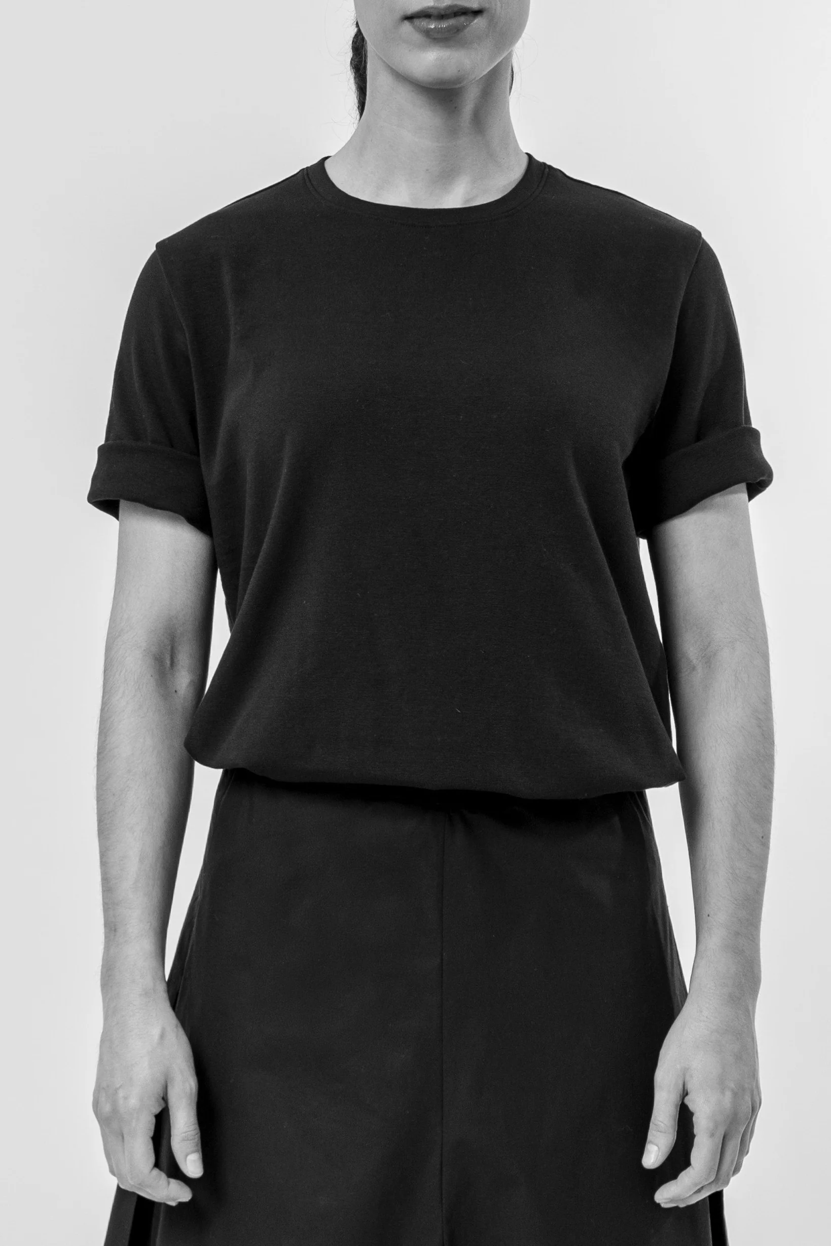 BOYFRIEND CREW T-SHIRT IN PIMA COTTON STRETCH - Image 3