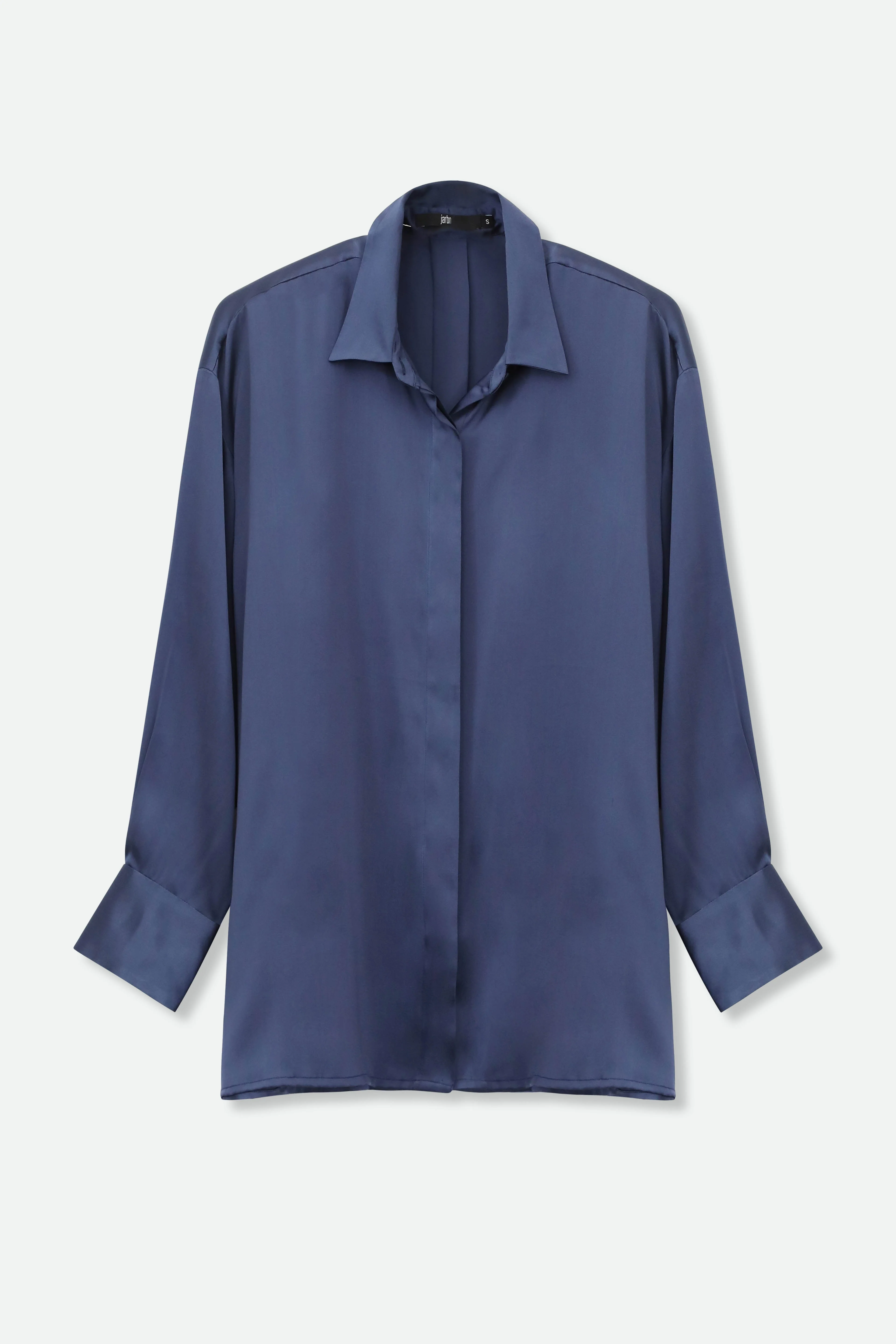 ADRIA SHIRT IN STRETCH SILK CHARMEUSE - Image 4