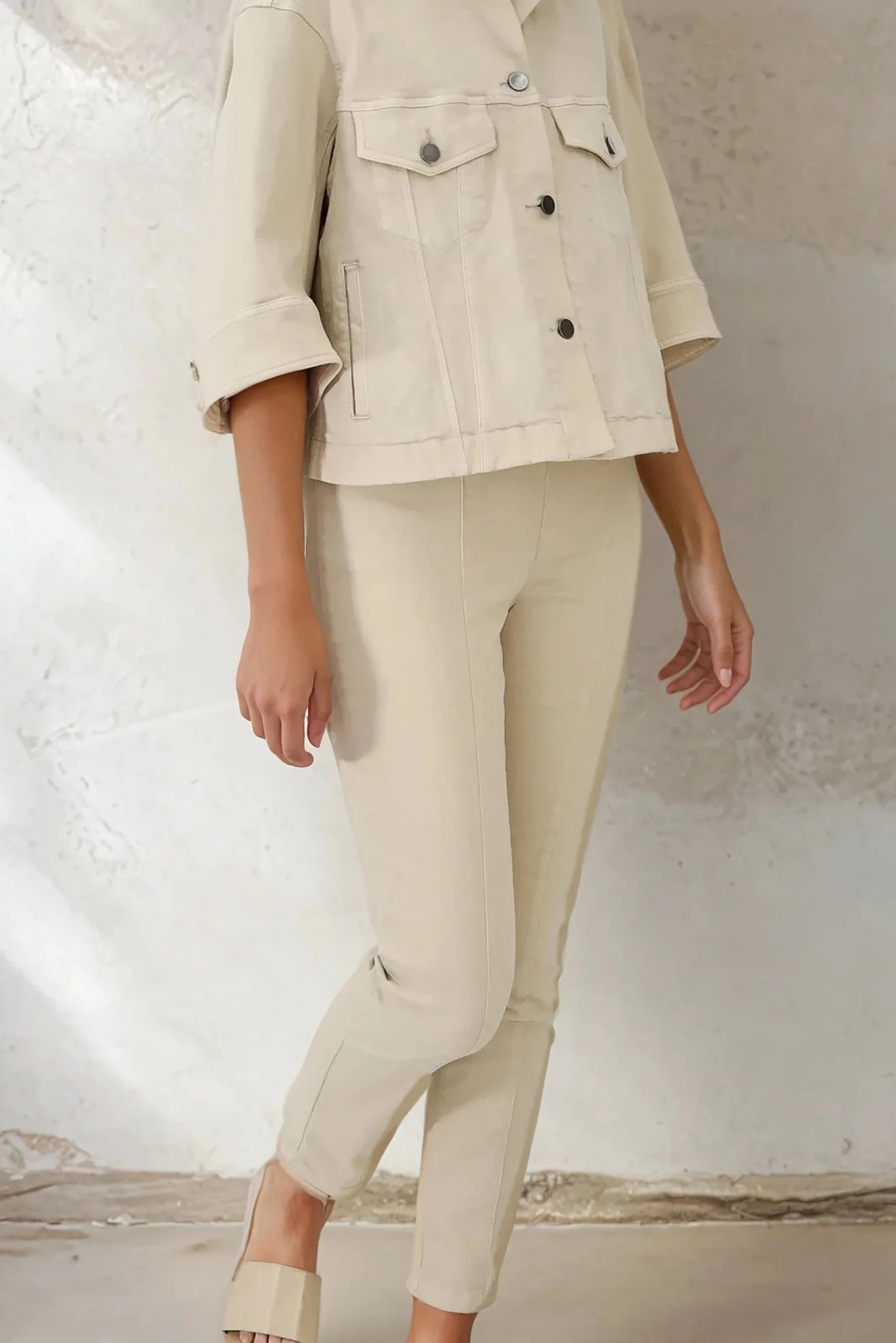 PALLAS BACK SLIT PANT IN GARMENT DYED ITALIAN STRETCH DENIM - Image 5