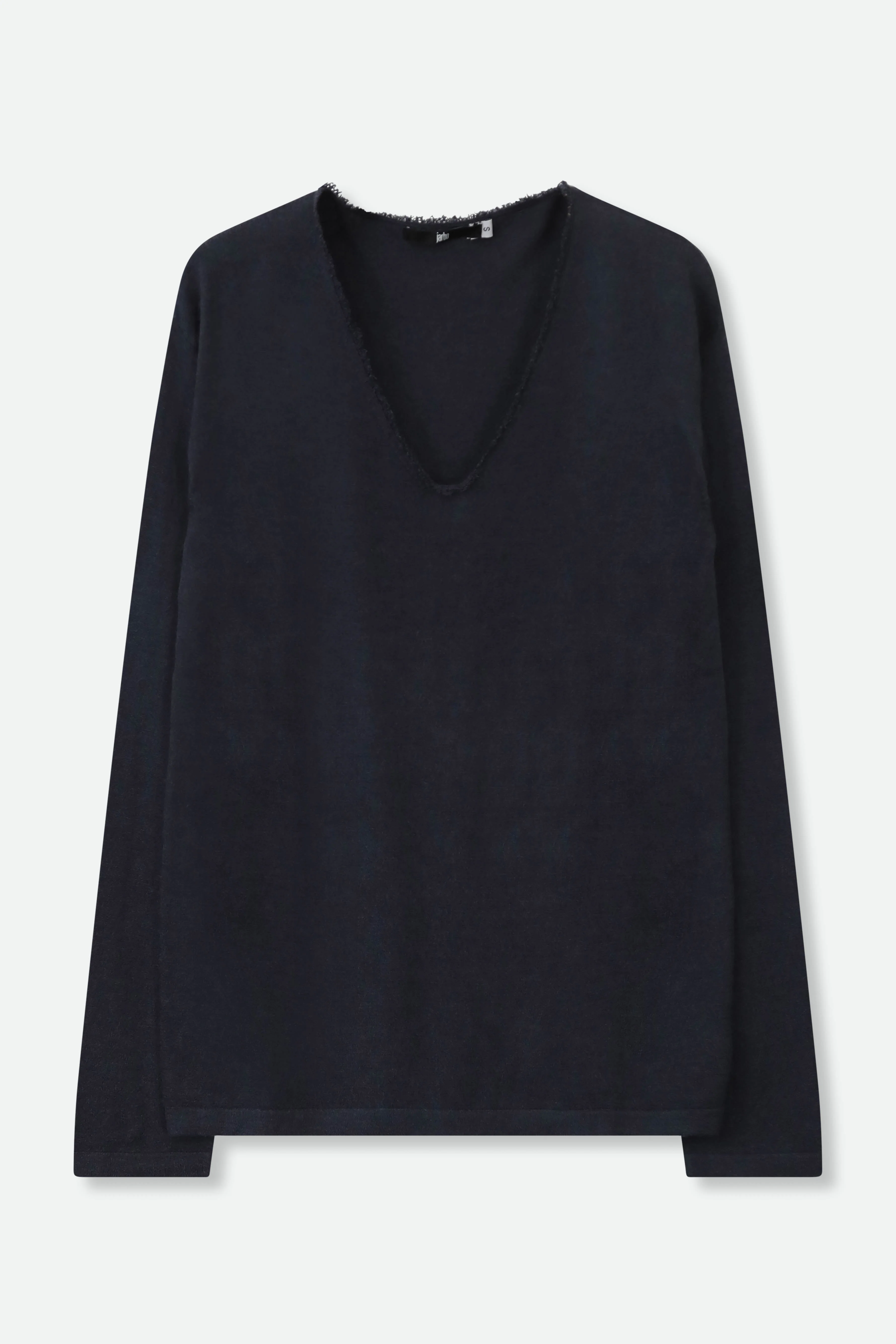 ROWAN OVAL V FRINGE NECK IN HAND-DYED CASHMERE - Image 14
