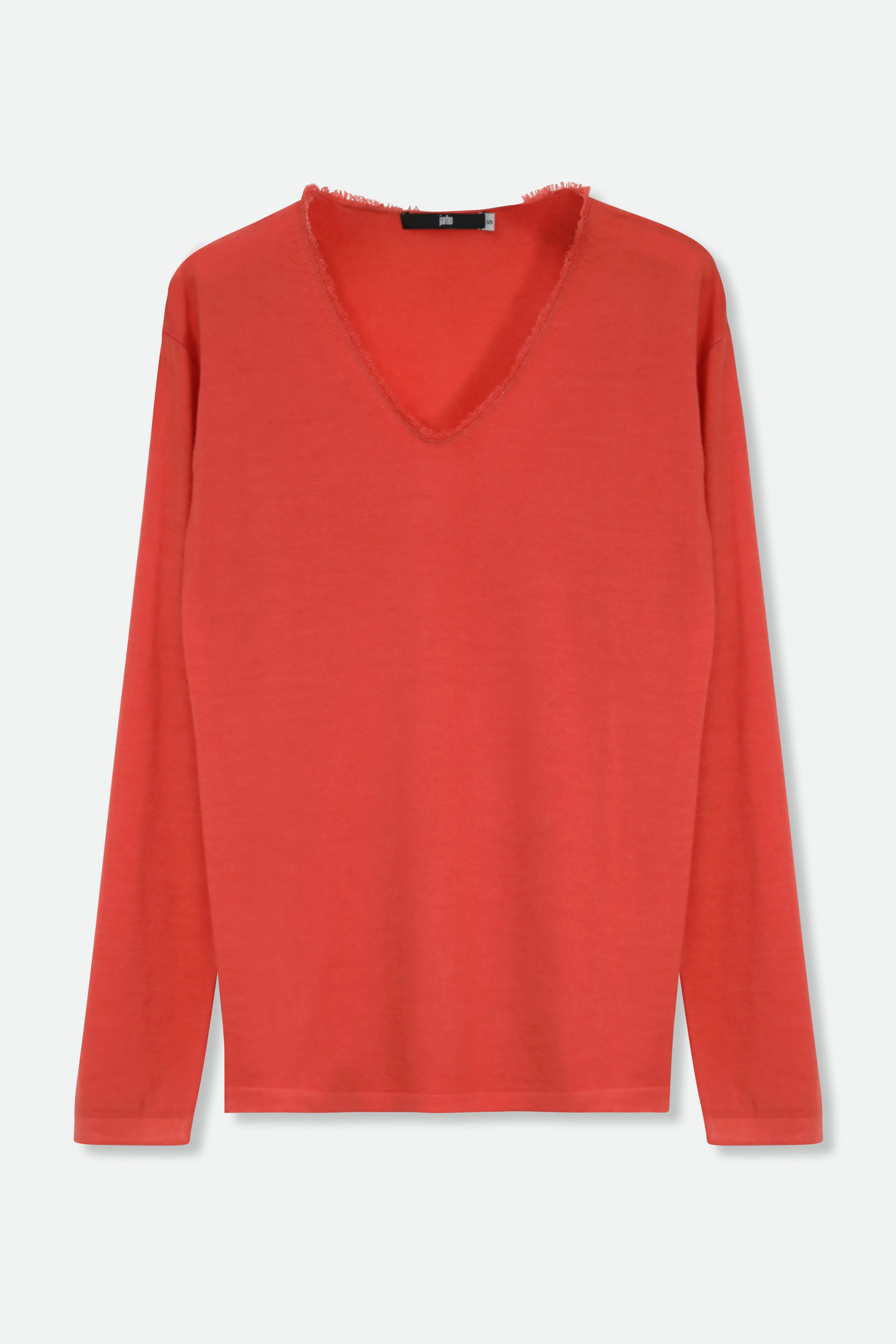 ROWAN OVAL V FRINGE NECK IN HAND-DYED CASHMERE - Image 22