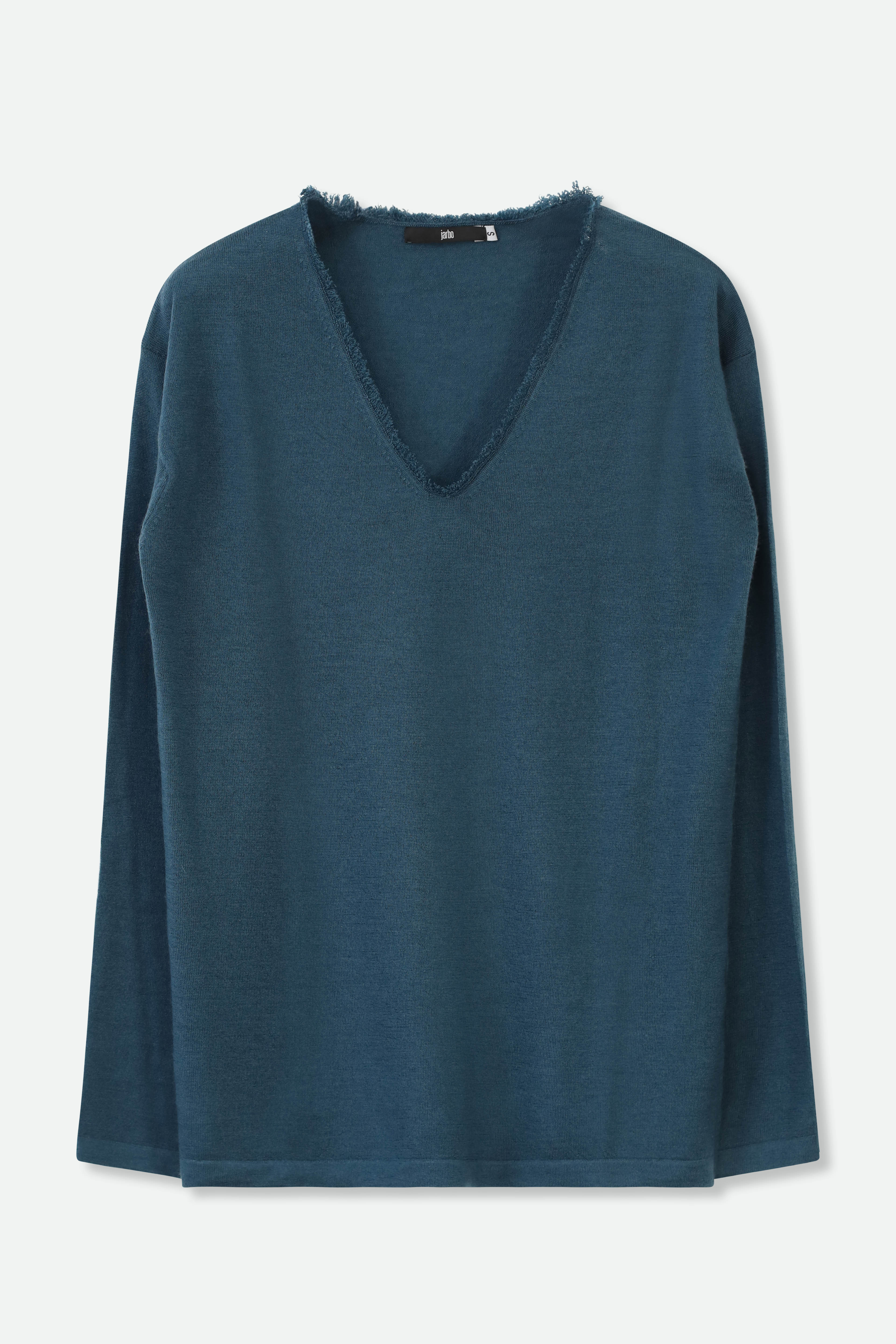 ROWAN OVAL V FRINGE NECK IN HAND-DYED CASHMERE - Image 7