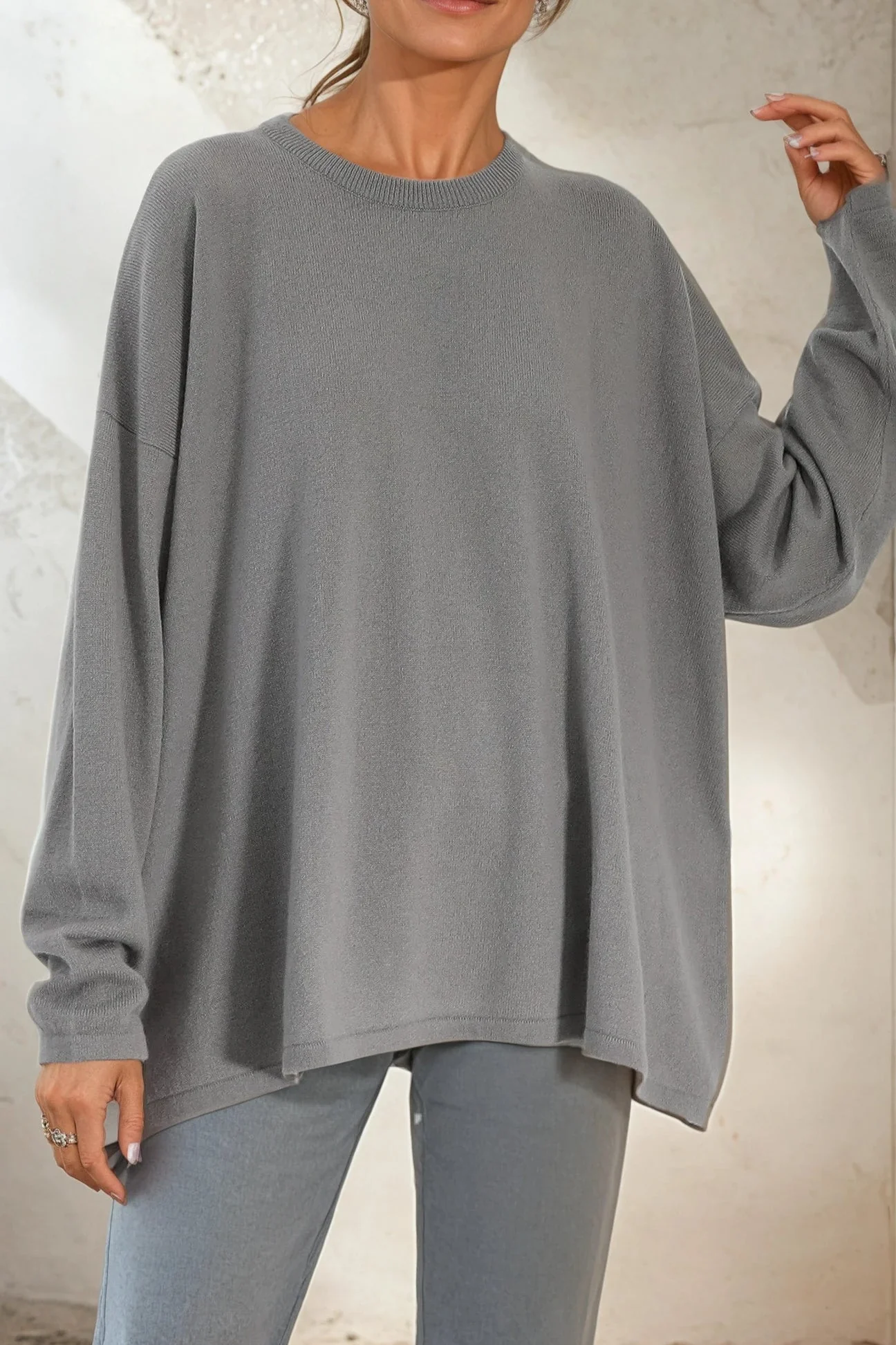MARLOW OVERSIZED BOXY CREW IN CASHMERE BLEND - Image 27