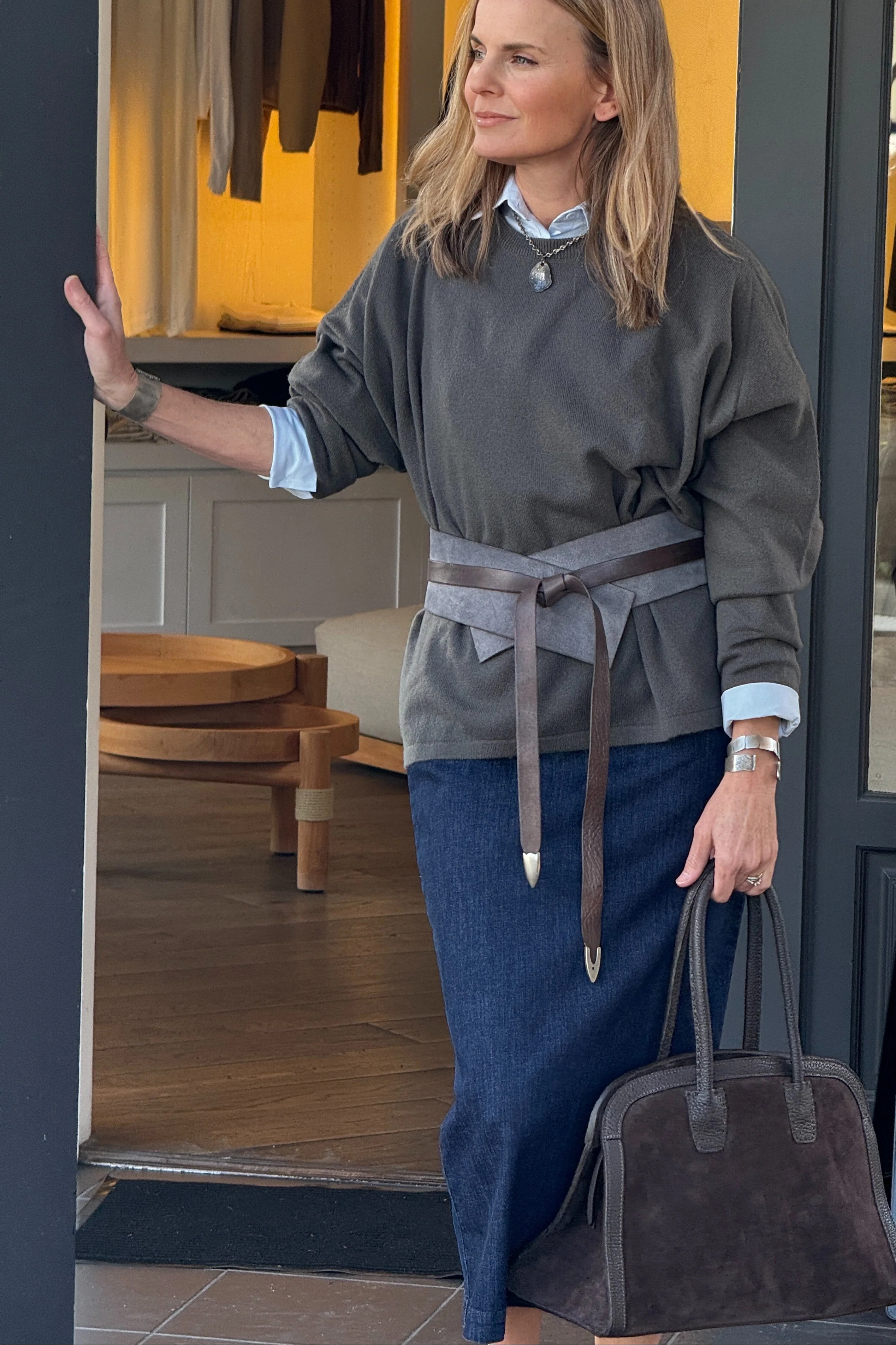MARLOW OVERSIZED BOXY CREW IN CASHMERE BLEND - Image 3