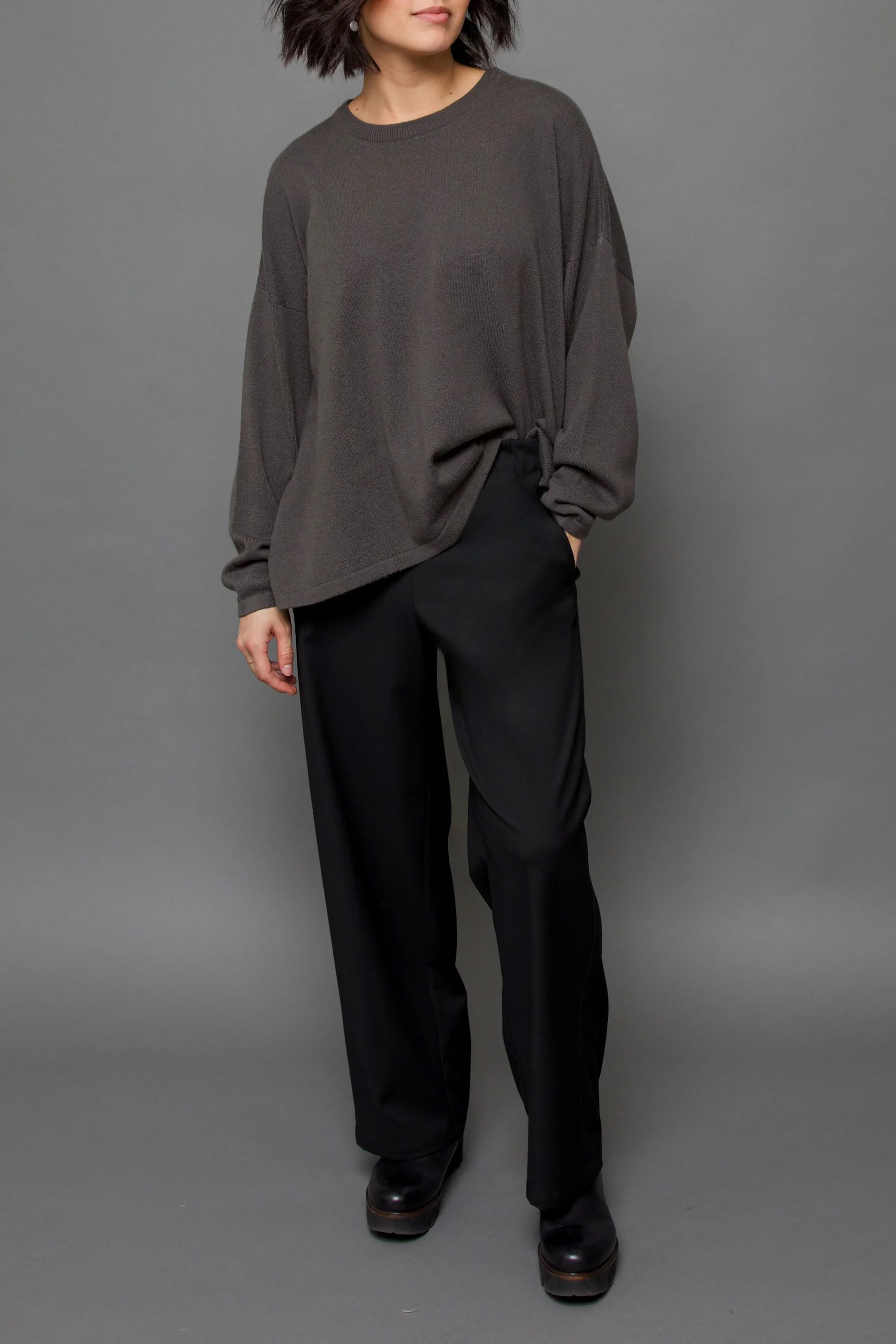 MARLOW OVERSIZED BOXY CREW IN CASHMERE BLEND - Image 5