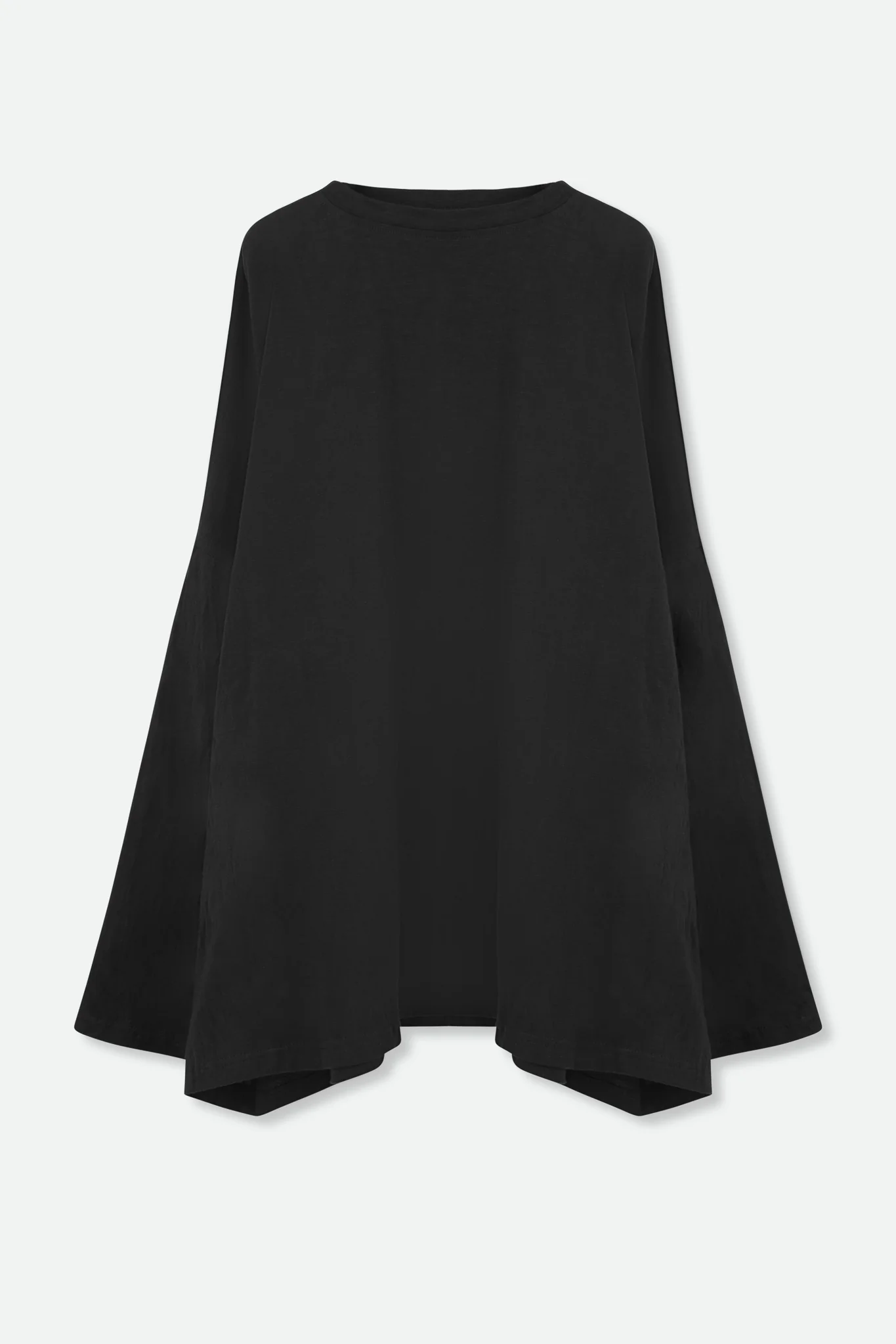 OVERSIZE KARO TOP IN SLUB COTTON BLACK