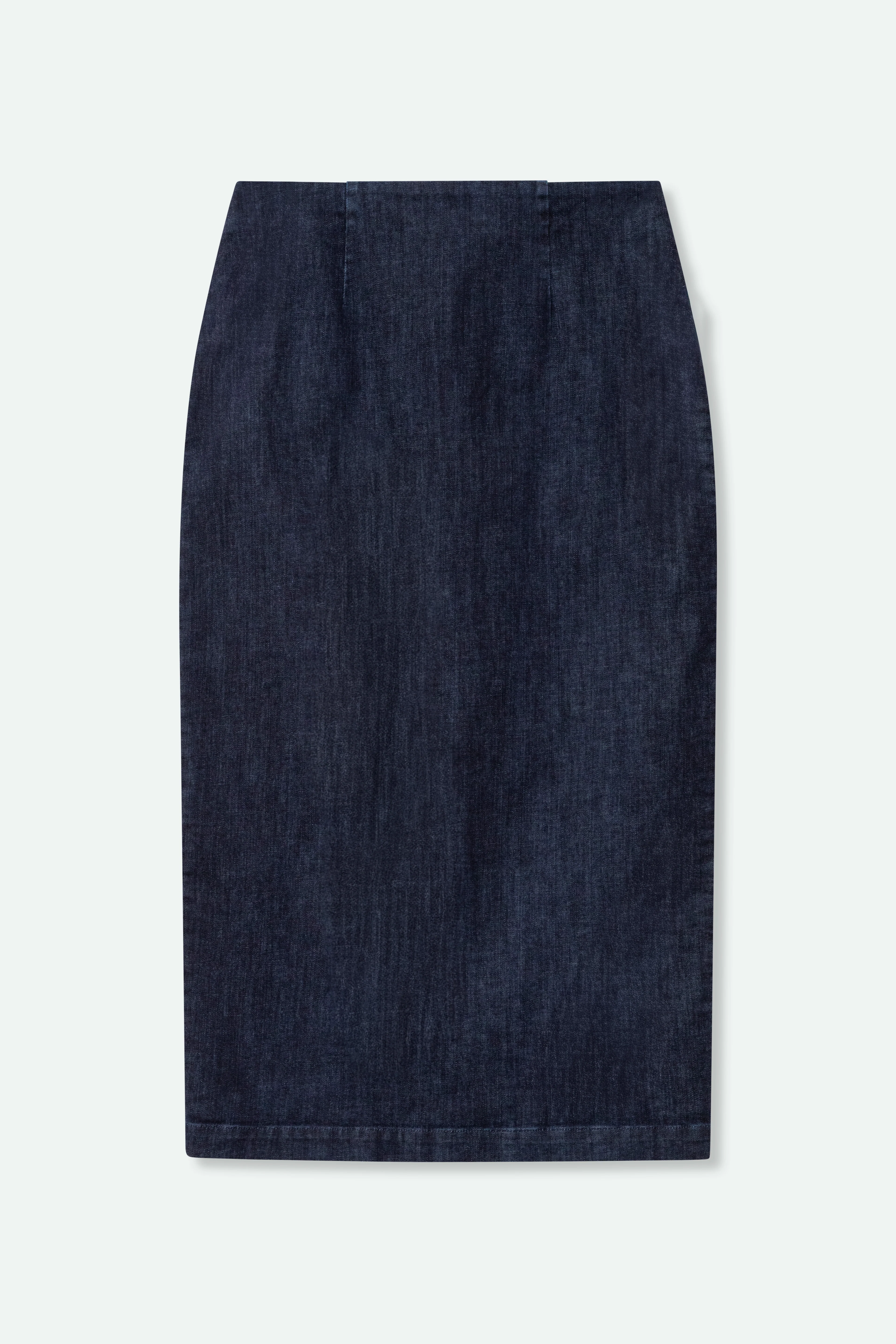 LAUREN PENCIL SKIRT IN ORGANIC ITALIAN DENIM STRETCH - Image 2