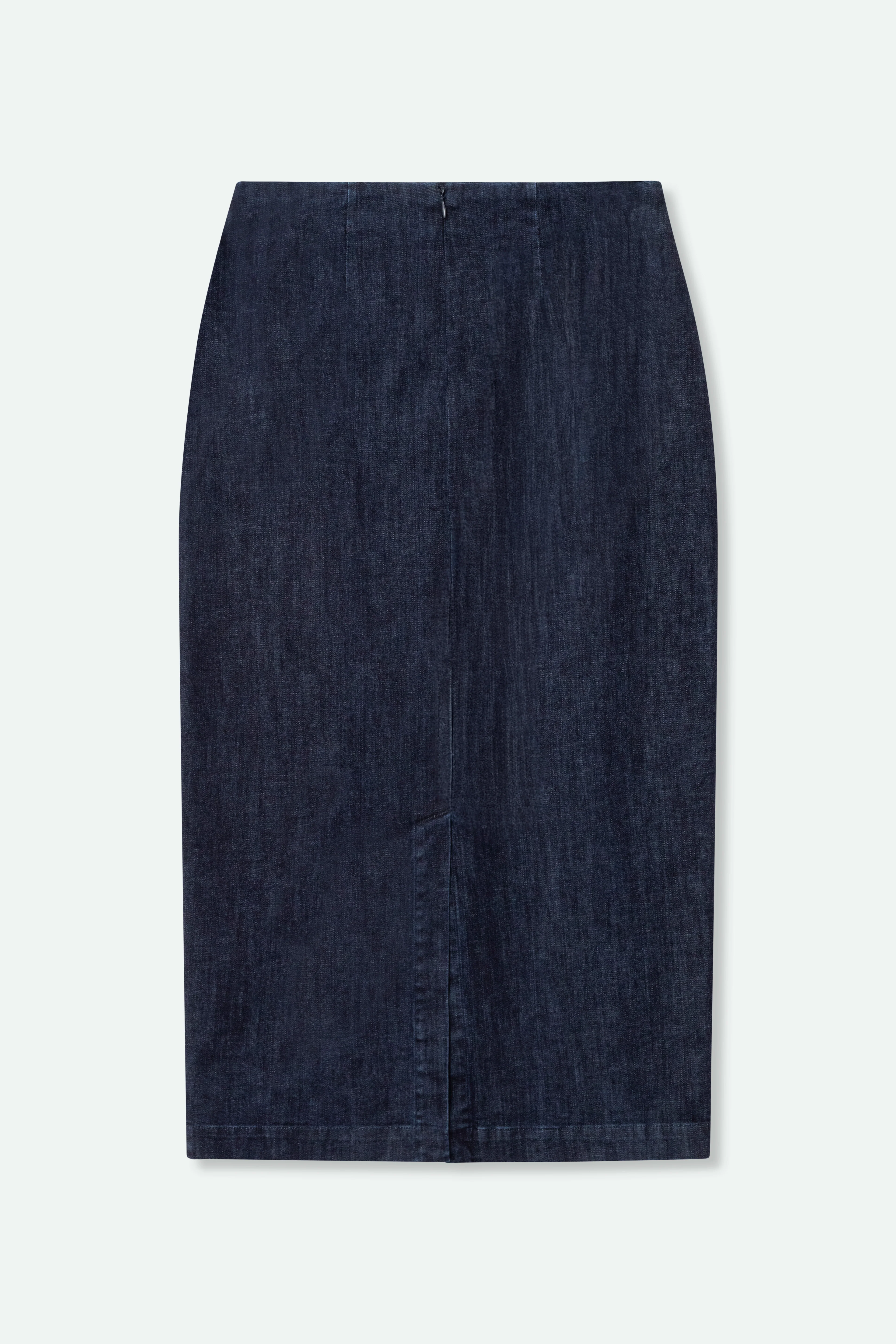 LAUREN PENCIL SKIRT IN ORGANIC ITALIAN DENIM STRETCH - Image 3