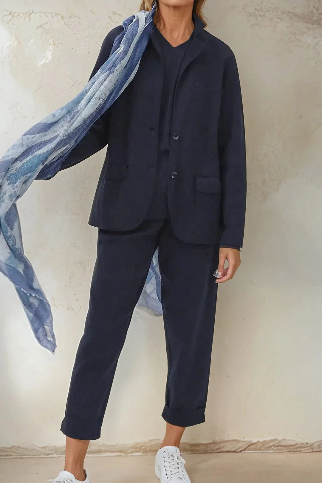 LENNOX PIMA COTTON KNIT BLAZER - Image 2
