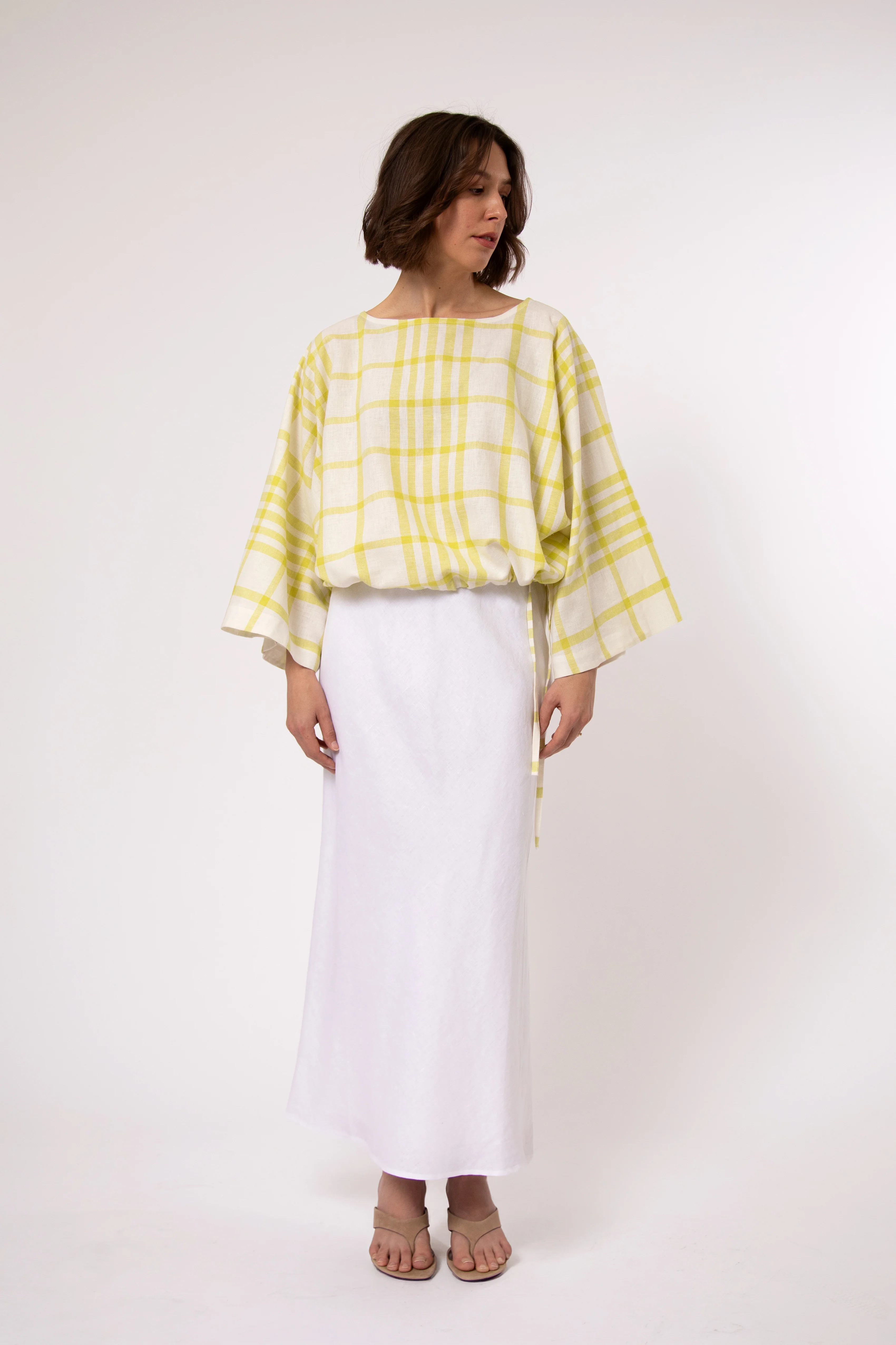 LEONORA BIAS SKIRT IN ITALIAN LINEN - Image 7