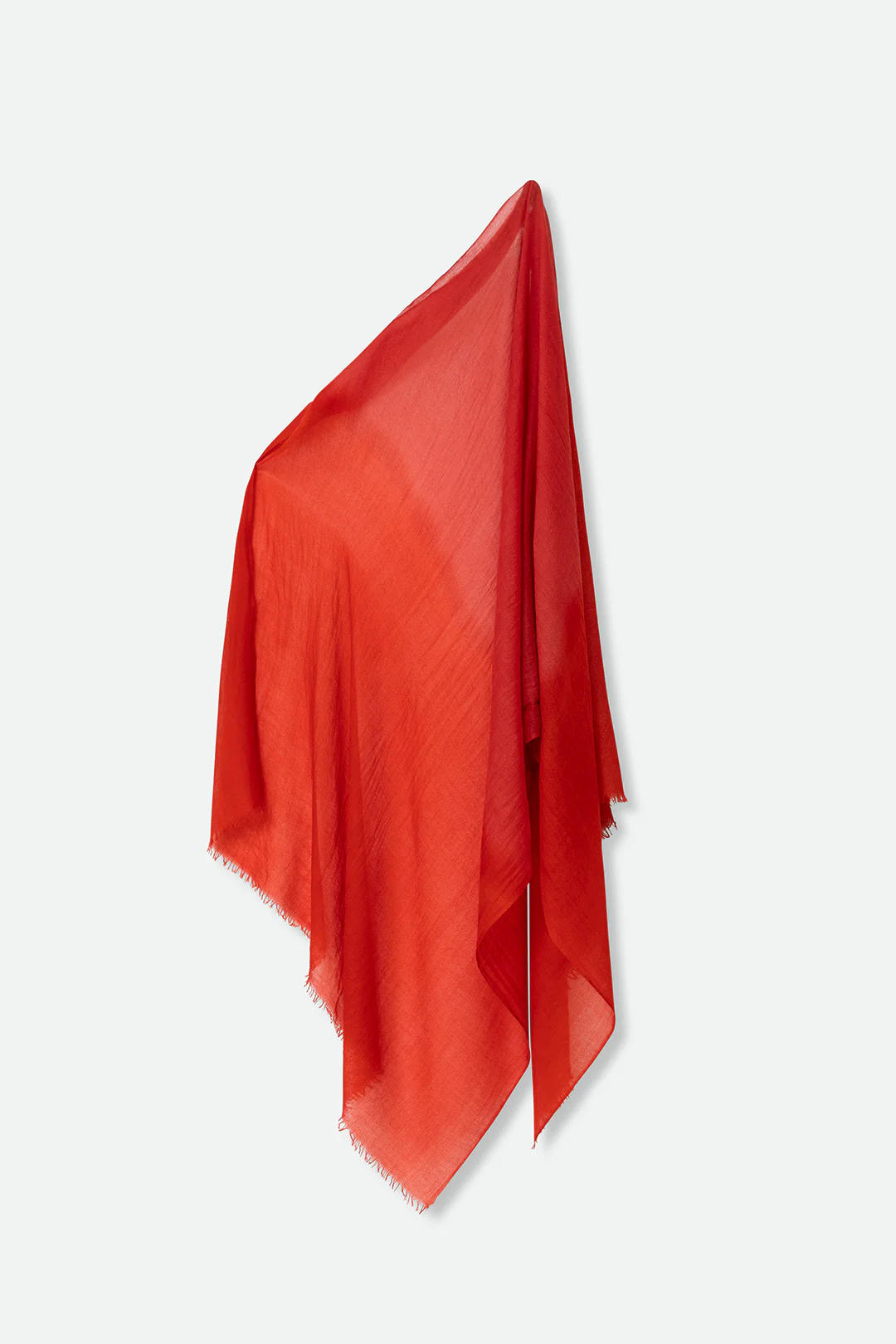 BRICK RED LIGHTWEIGHT SCARF IN HAND DYED CASHMERE - Image 2
