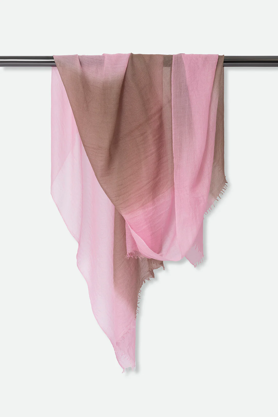 COCOA PINK LIGHTWEIGHT SCARF IN HAND DYED CASHMERE - Image 3