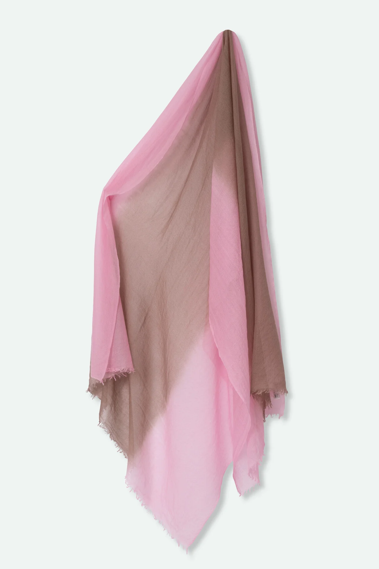 COCOA PINK LIGHTWEIGHT SCARF IN HAND DYED CASHMERE - Image 4