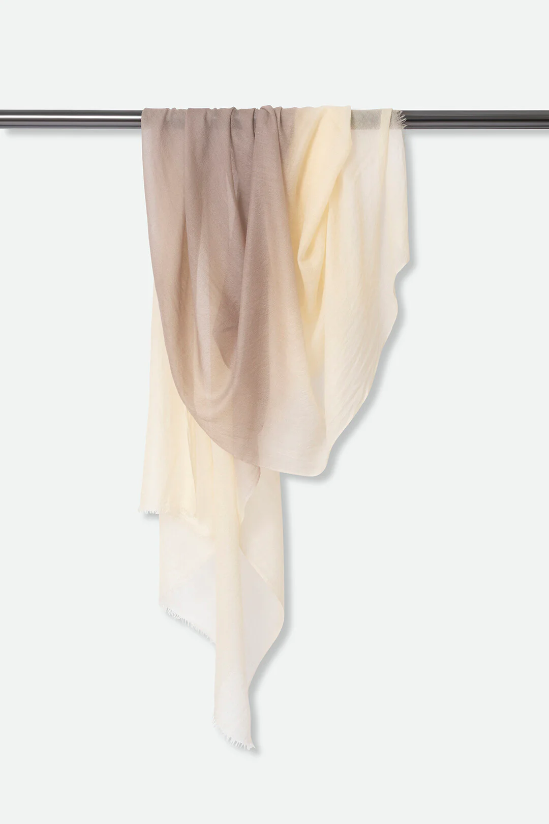 COCOA WHEATY LIGHTWEIGHT SCARF IN HAND DYED CASHMERE - Image 2