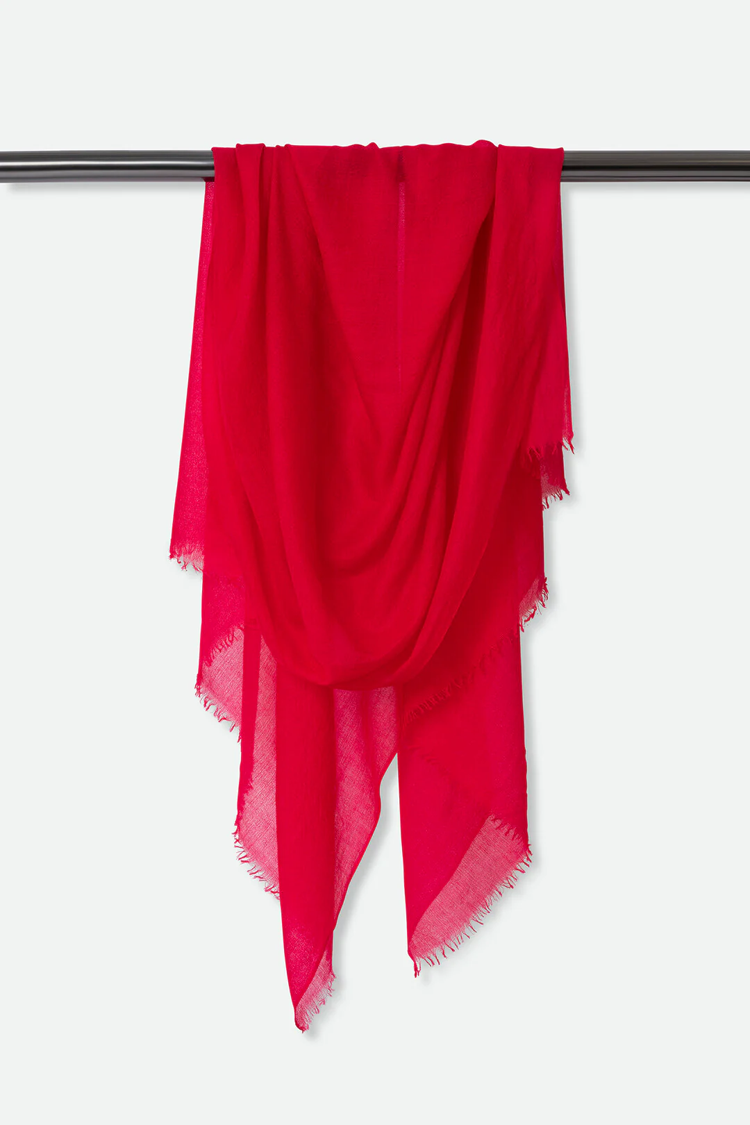 PINK RASPBERRY LIGHTWEIGHT SCARF IN HAND DYED CASHMERE - Image 2