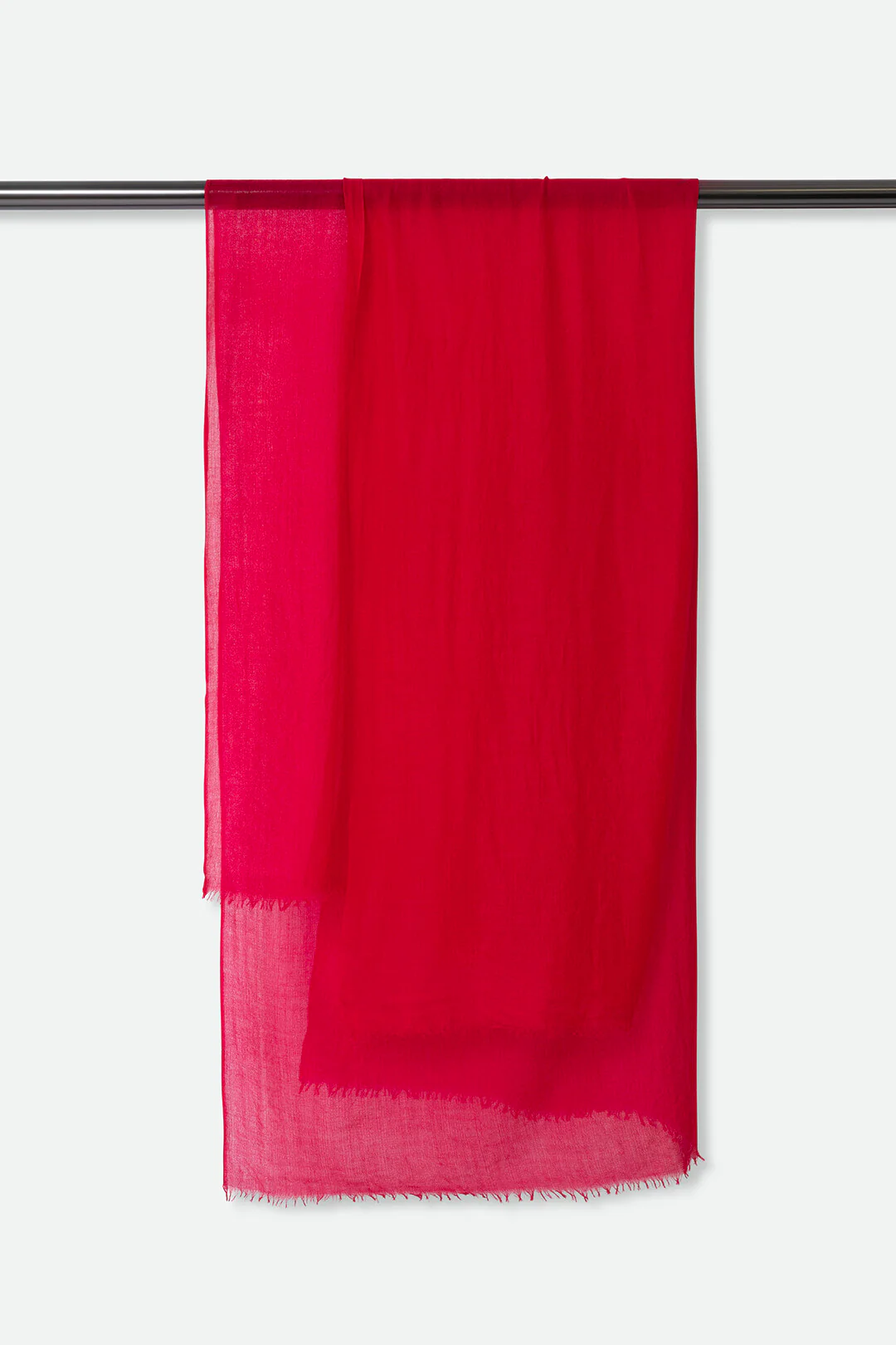 PINK RASPBERRY LIGHTWEIGHT SCARF IN HAND DYED CASHMERE - Image 3
