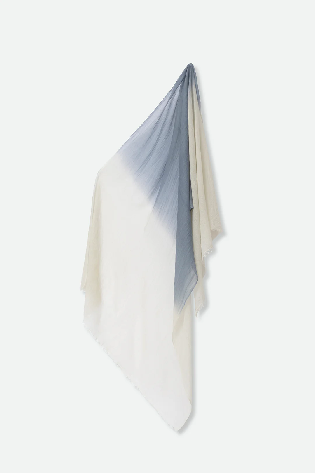 SLATE OYSTER SHELL LIGHTWEIGHT SCARF IN HAND DYED CASHMERE - Image 5