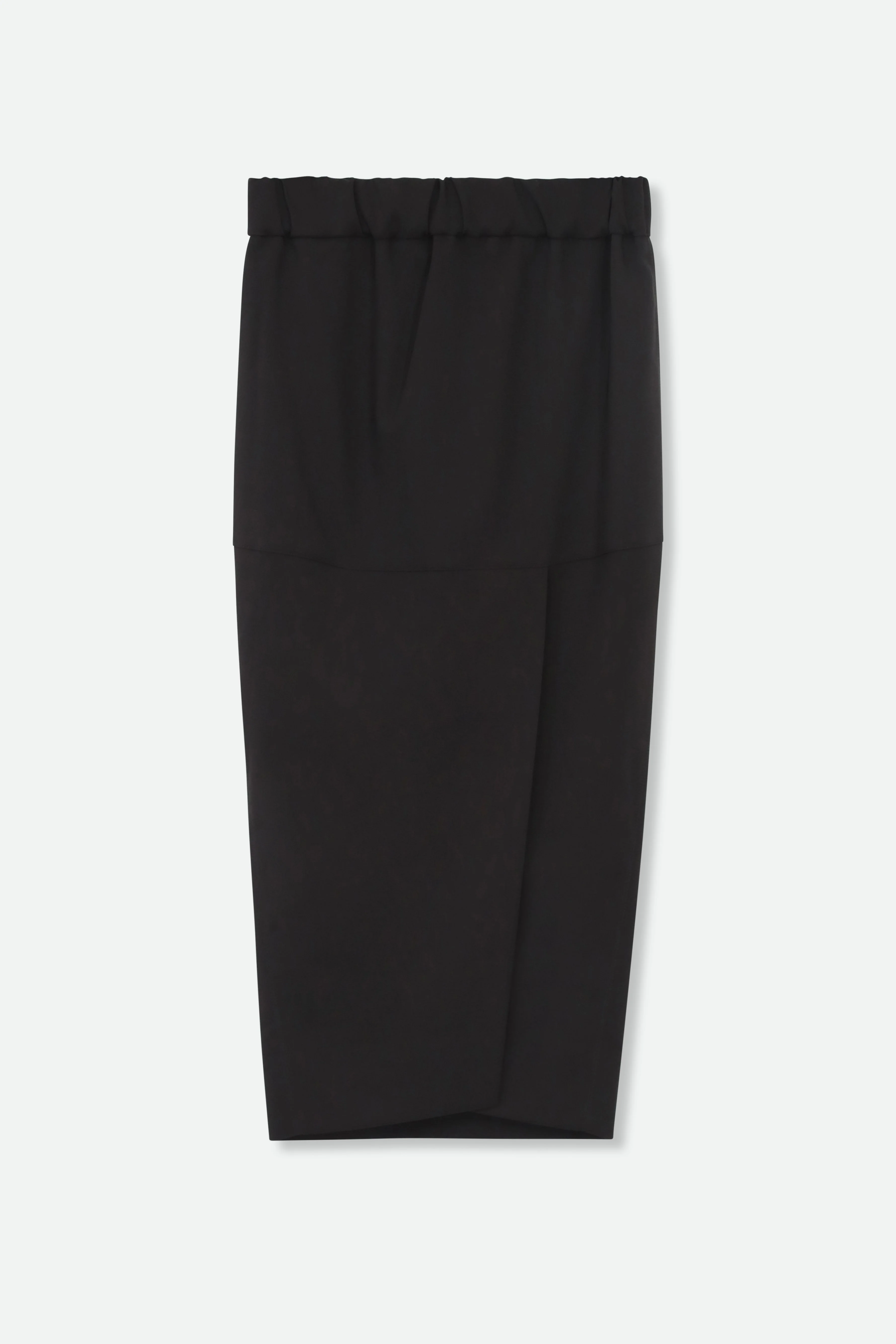 LILA LONG PENCIL SKIRT IN ITALIAN TECHNICAL STRETCH BLACK - Image 4