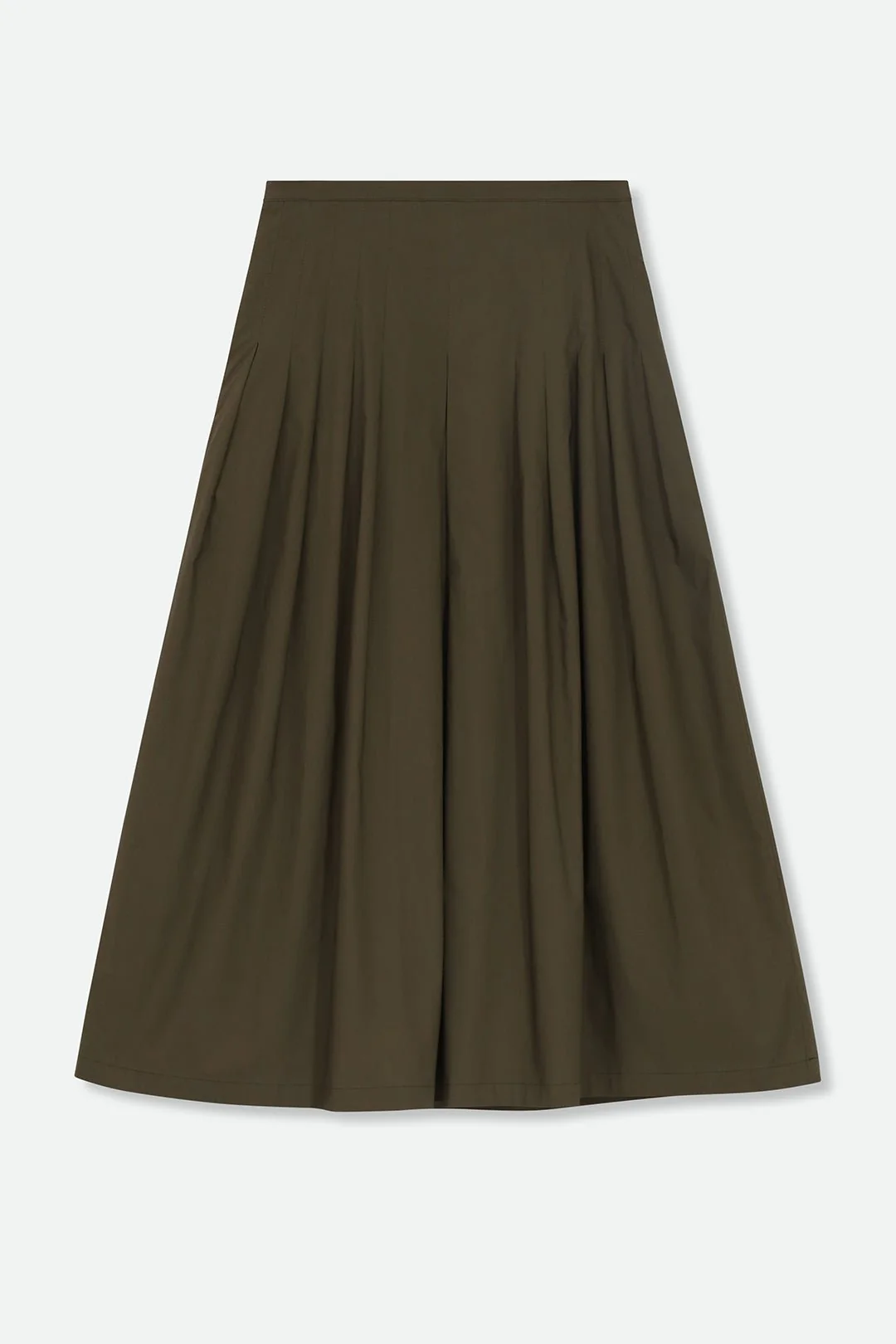 LILOU PLEATED SKIRT IN ITALIAN POPLIN STRETCH - Image 6