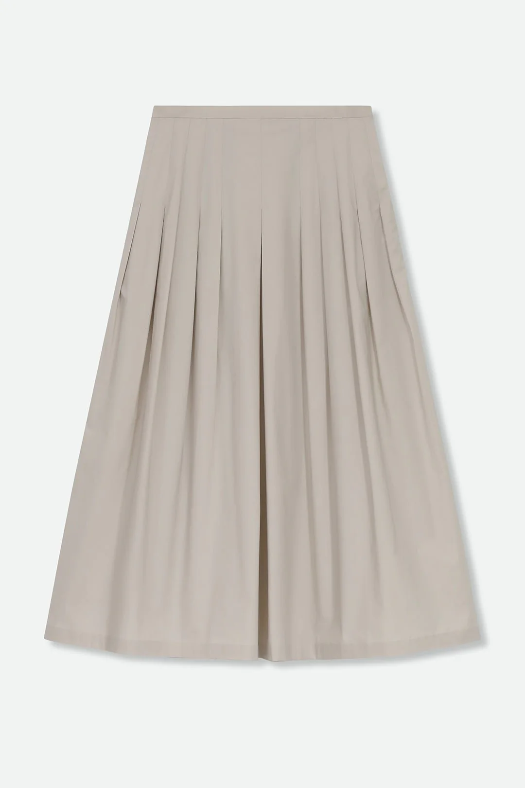 LILOU PLEATED SKIRT IN ITALIAN POPLIN STRETCH - Image 9