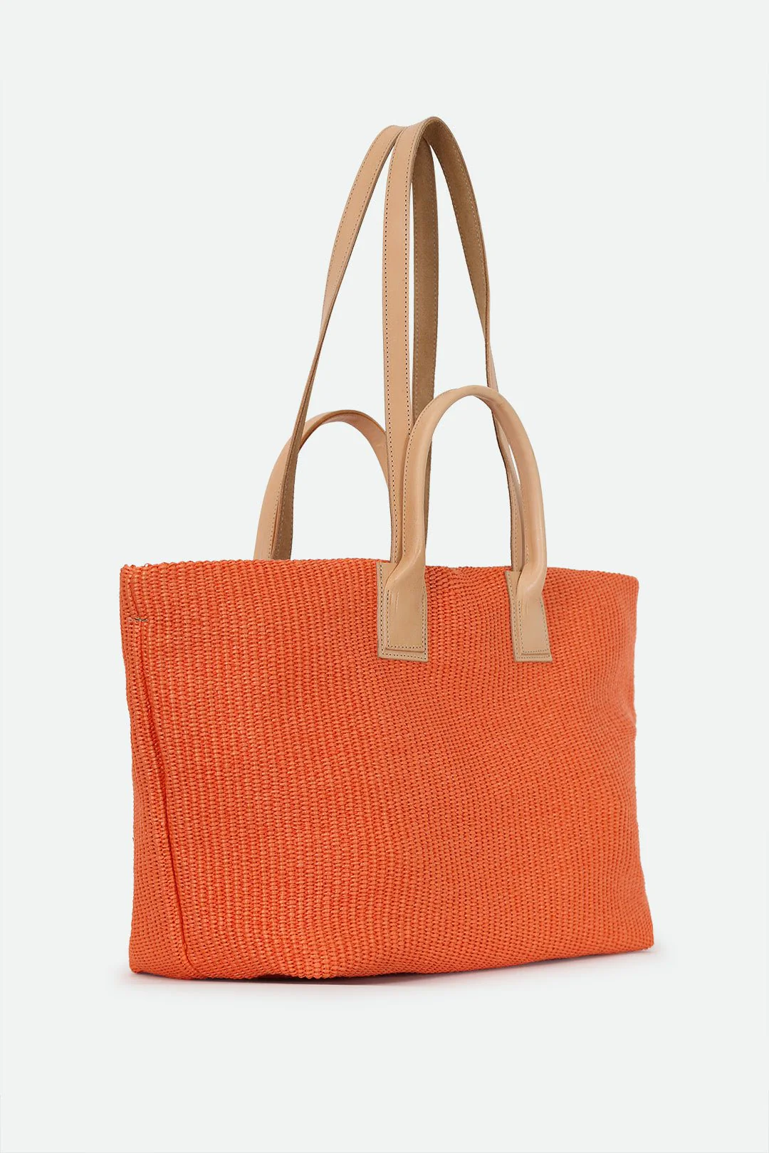 LISBON LARGE ITALIAN TOTE IN TANGERINE - Image 2
