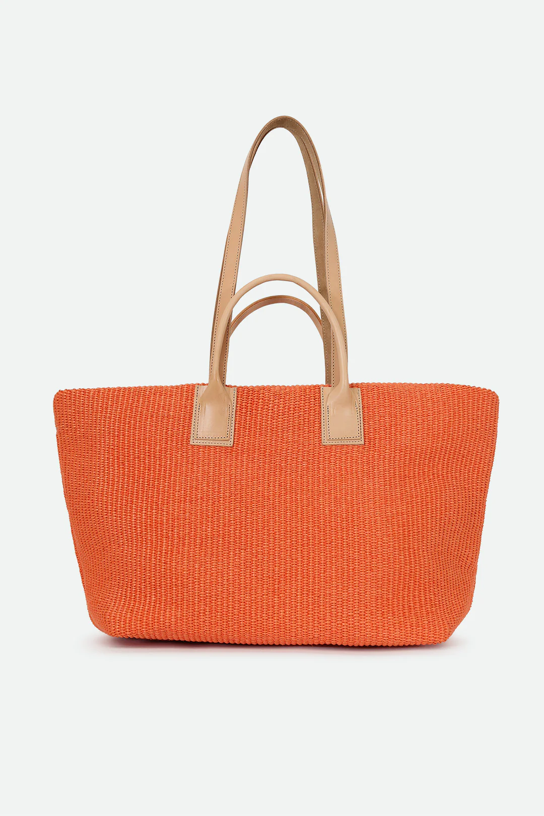 LISBON LARGE ITALIAN TOTE IN TANGERINE - Image 4