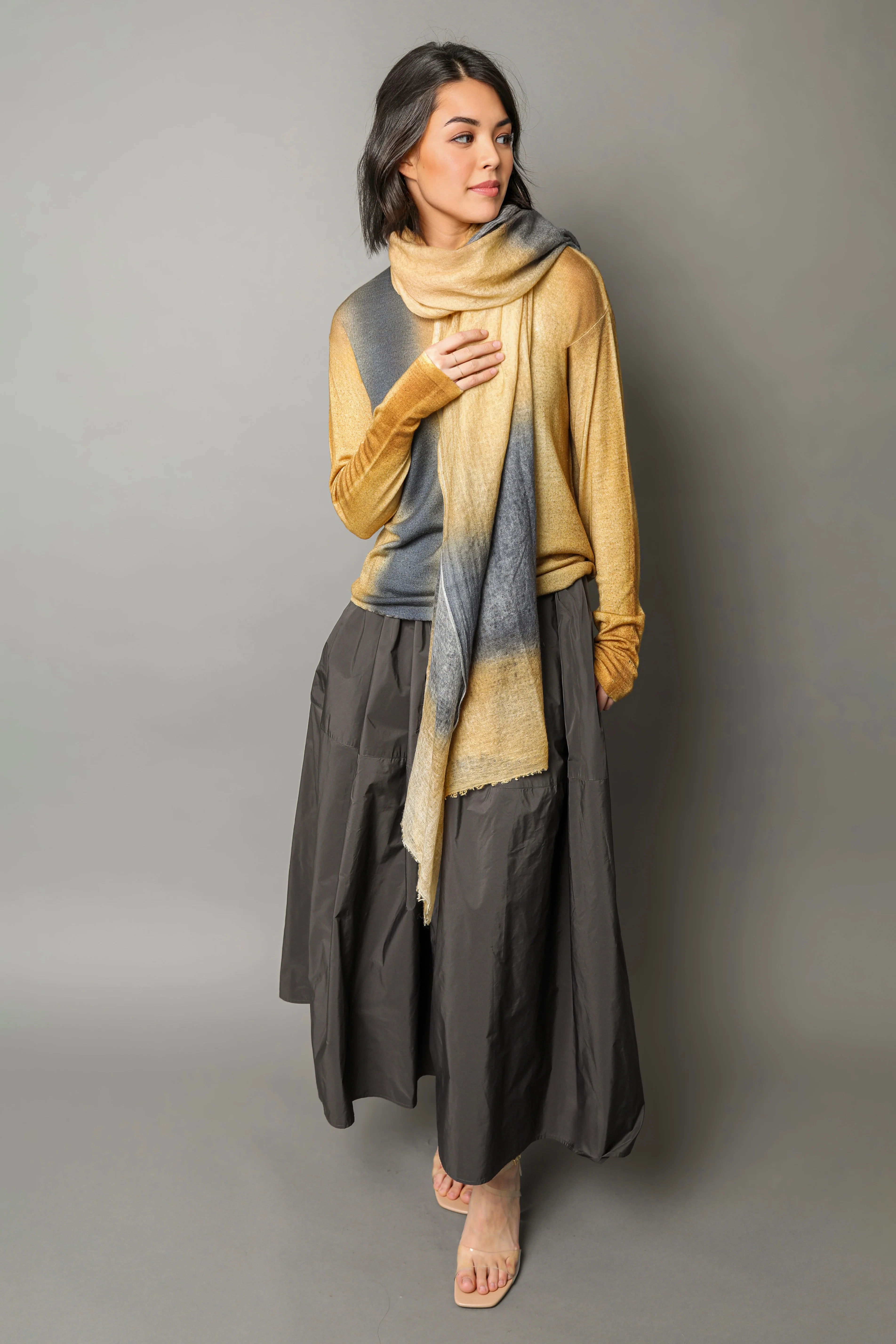 LOIRE SKIRT IN TECHNO SILK LIGHT TAFFETTA - Image 3