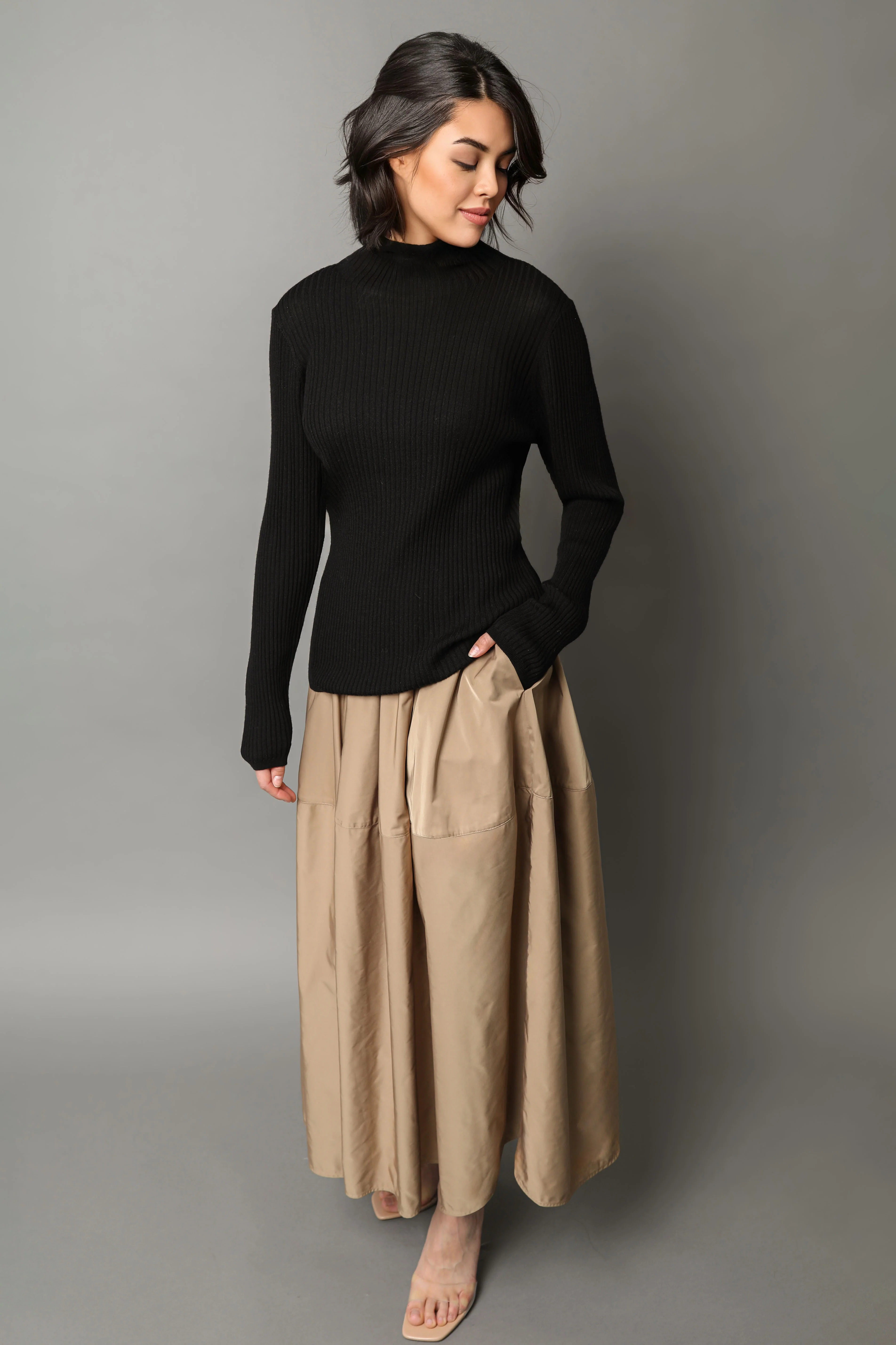 LOIRE SKIRT IN TECHNO SILK MEDIUM TAFFETTA - Image 2