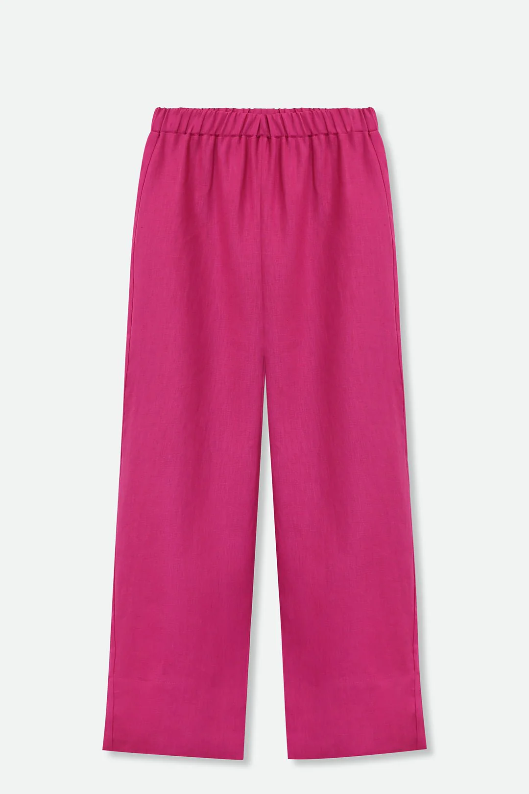 LONG BLOOM PANT IN PREMIUM ITALIAN LINEN BERRY
