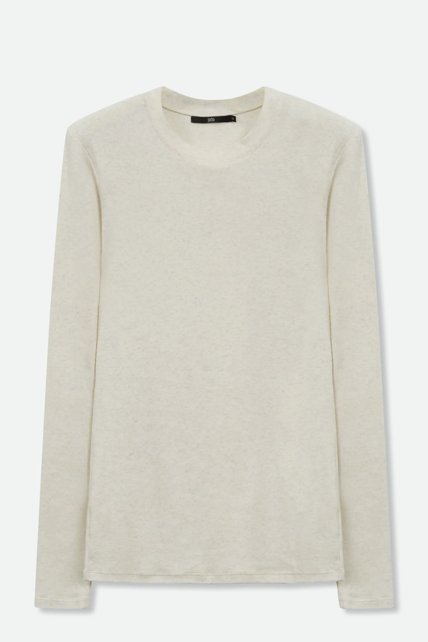 LONG SLEEVE CREW IN HEATHERED PIMA COTTON STRETCH - Image 4