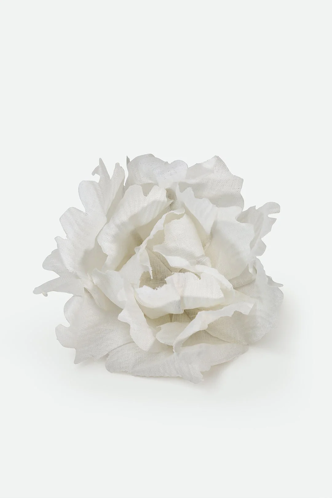 LOTUS FLOWER PIN AND CLIP IN HANDCRAFTED ITALIAN LINEN - Image 2