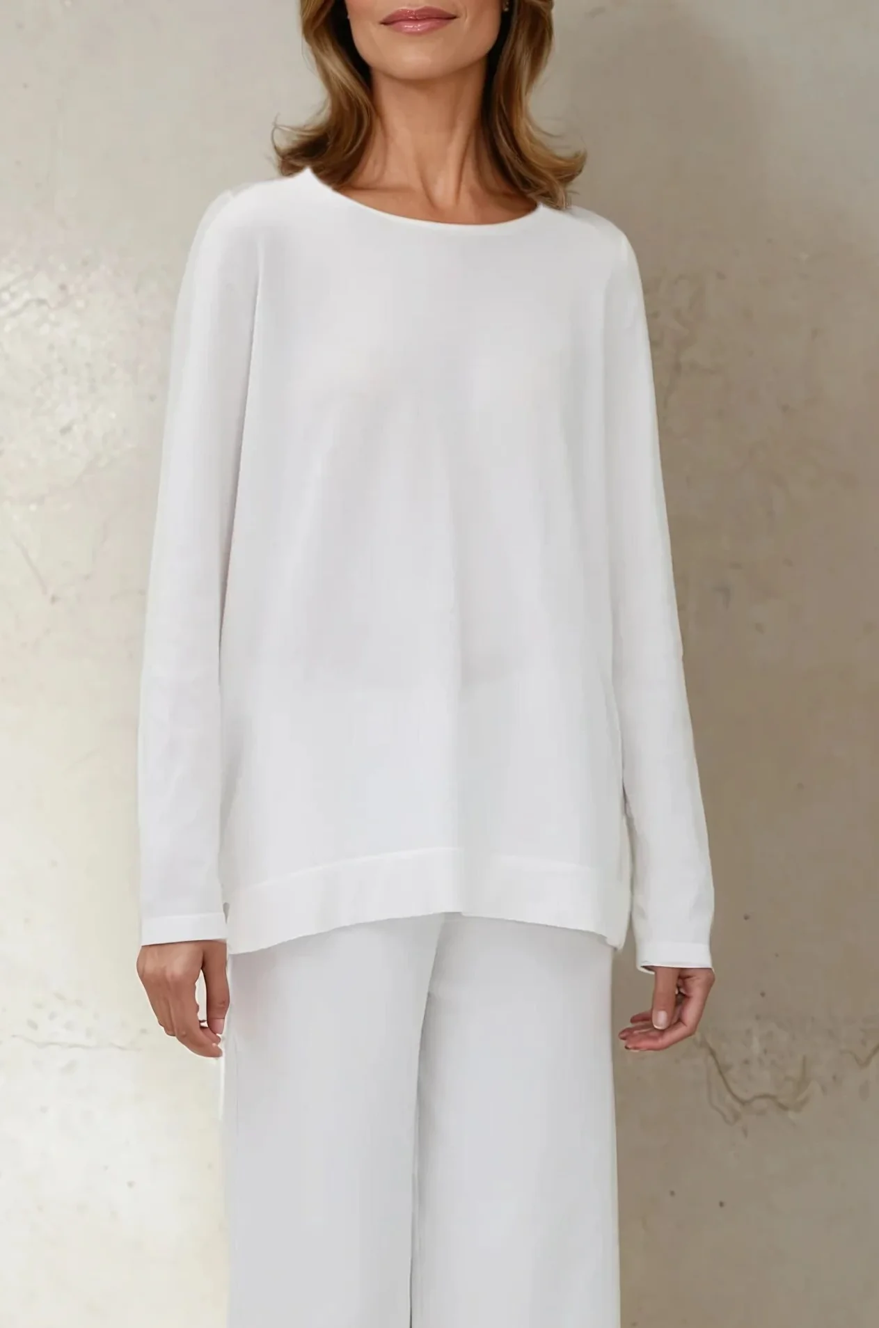 STEVIE LONG SLEEVE CREW IN KNIT PIMA COTTON - Image 5