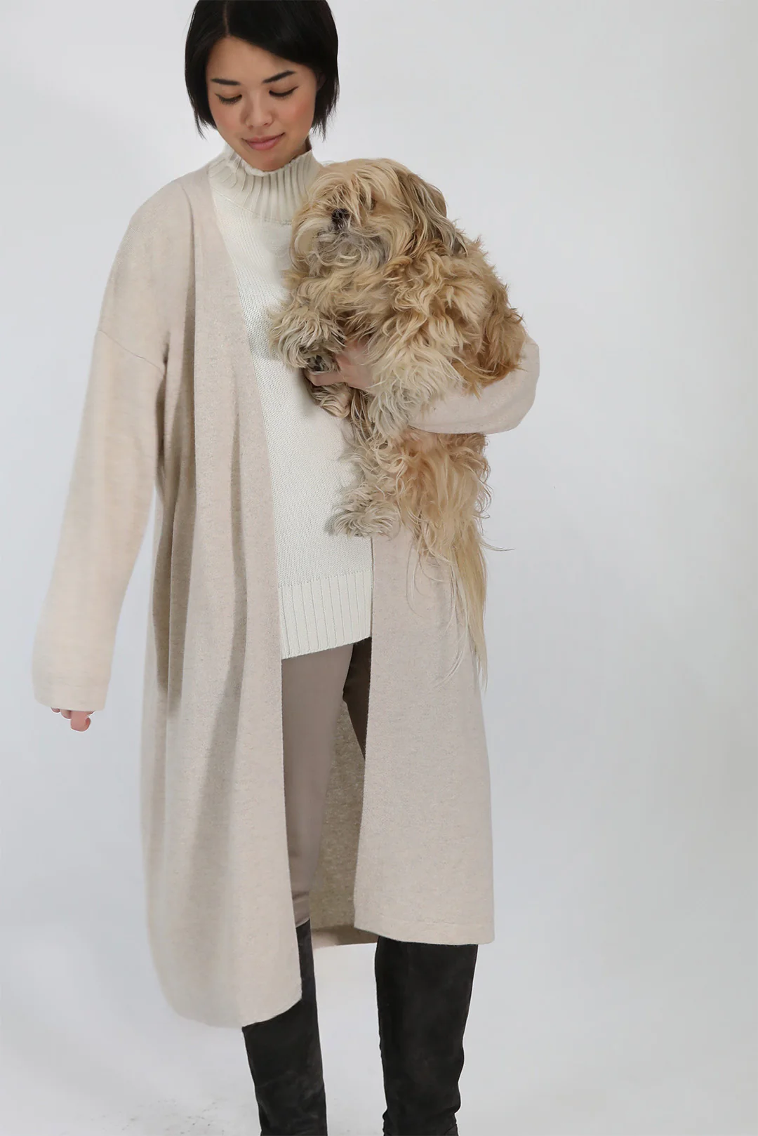 LYON LONG CARDIGAN IN CASHMERE - Image 2