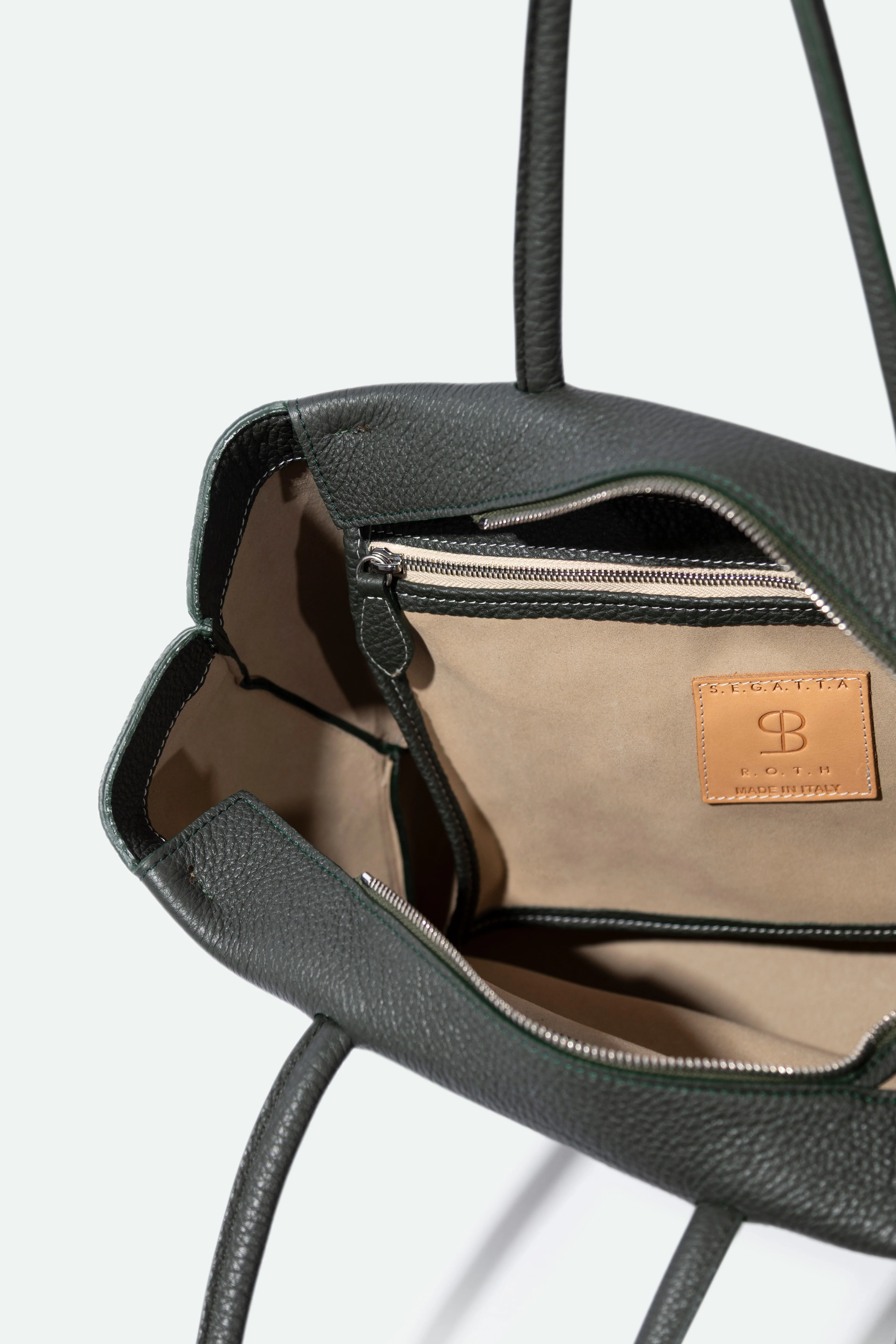MARCEL HANDBAG IN ITALIAN LEATHER FOREST - Image 5
