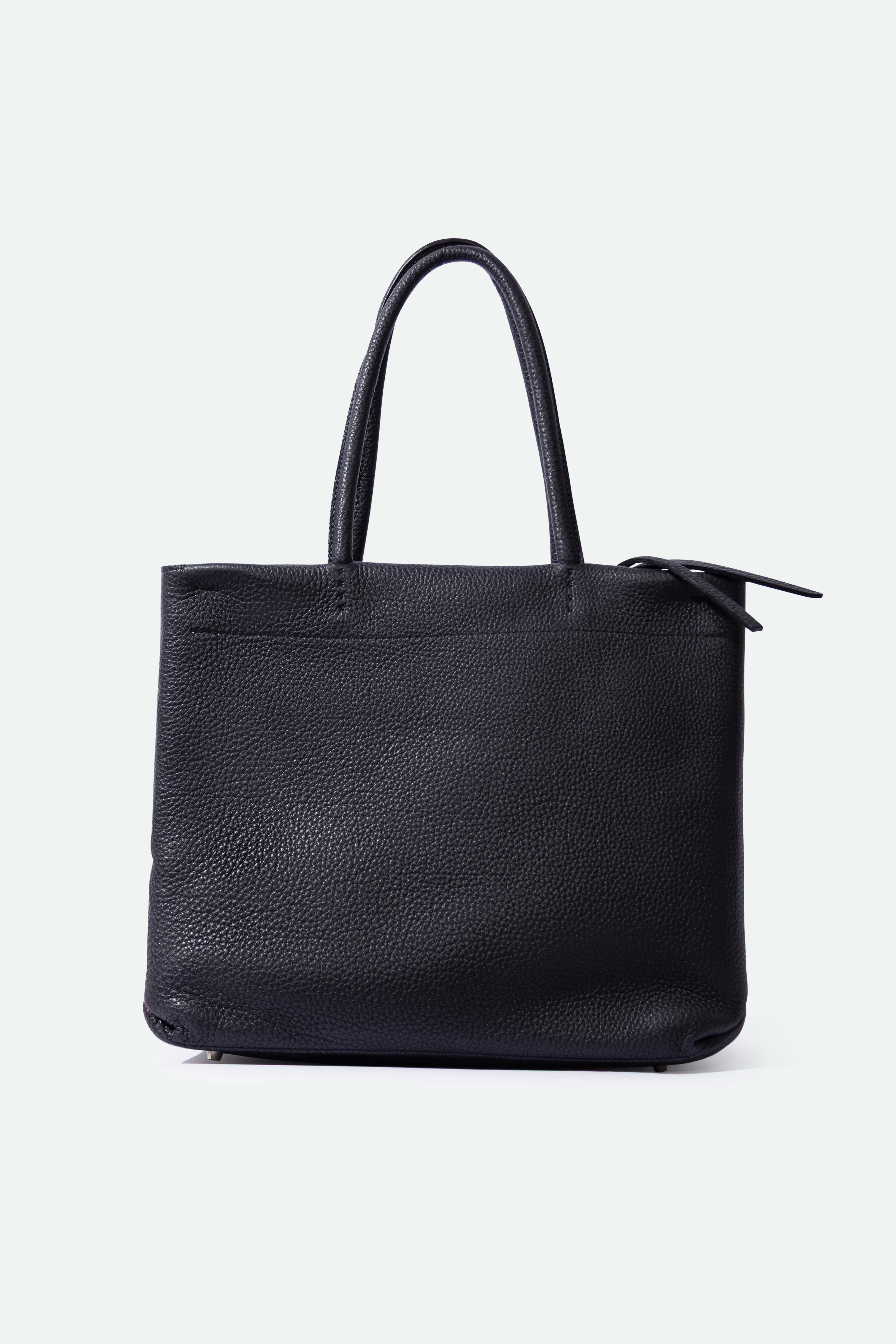 MARCEL HANDBAG IN ITALIAN LEATHER NAVY - Image 4