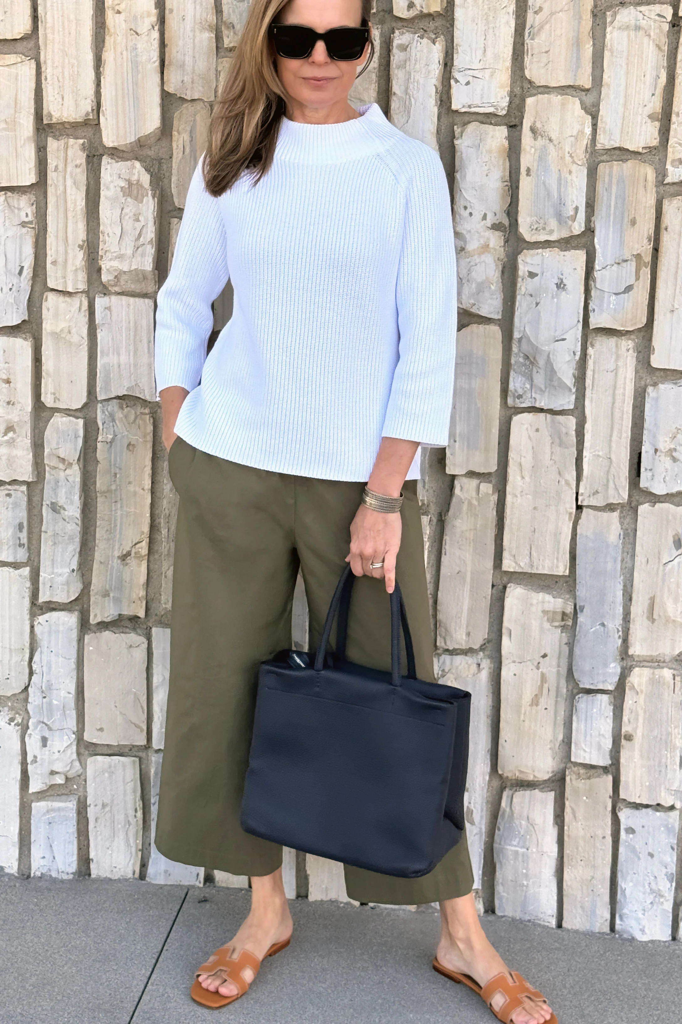 MARELLA MOCKNECK IN ITALIAN COTTON KNIT - Image 2