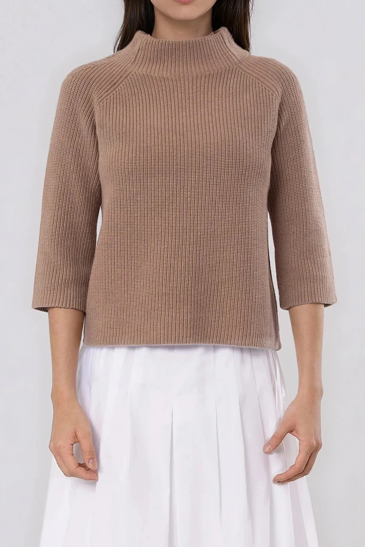MARELLA MOCKNECK IN ITALIAN COTTON KNIT - Image 6