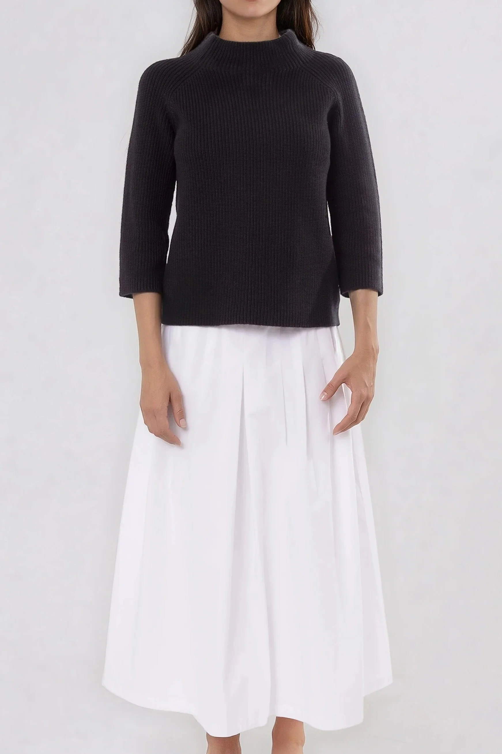 MARELLA MOCKNECK IN ITALIAN COTTON KNIT - Image 9
