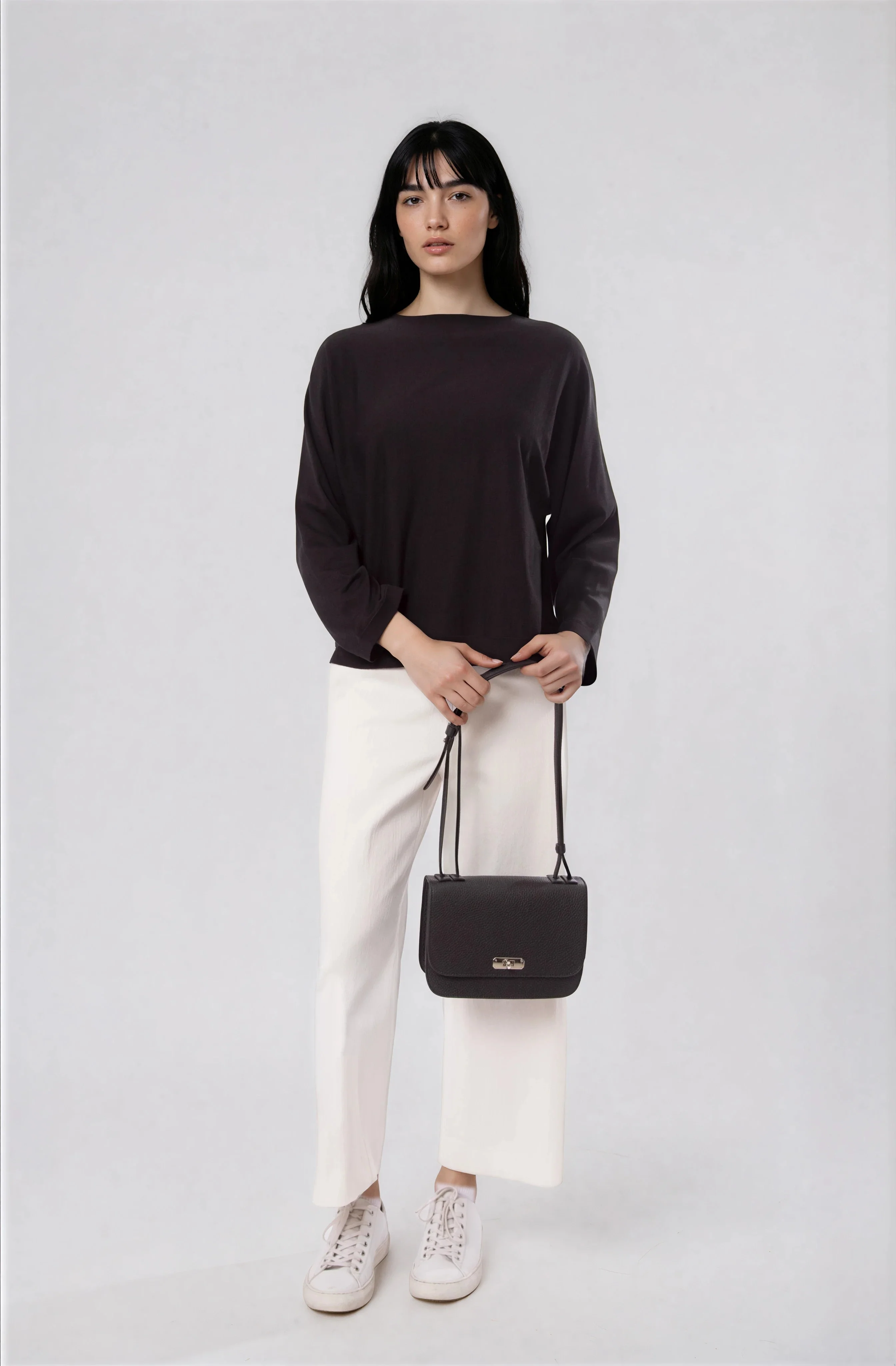MAREN DOLMAN TOP IN FINE GAUGE ITALIAN SILK COTTON - Image 12