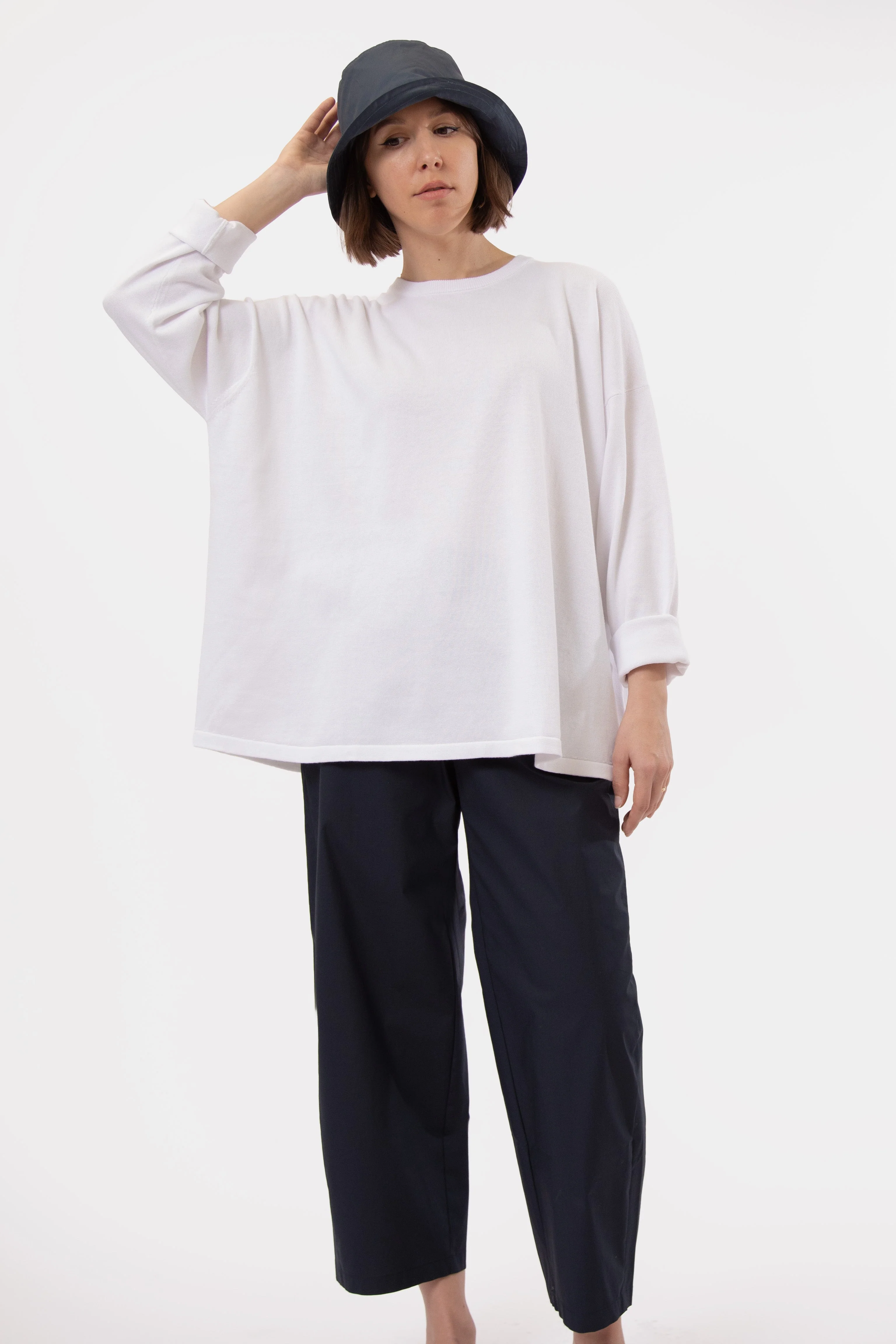 MARLOW OVERSIZED BOXY CREW IN 100% ITALIAN COTTON - Image 2