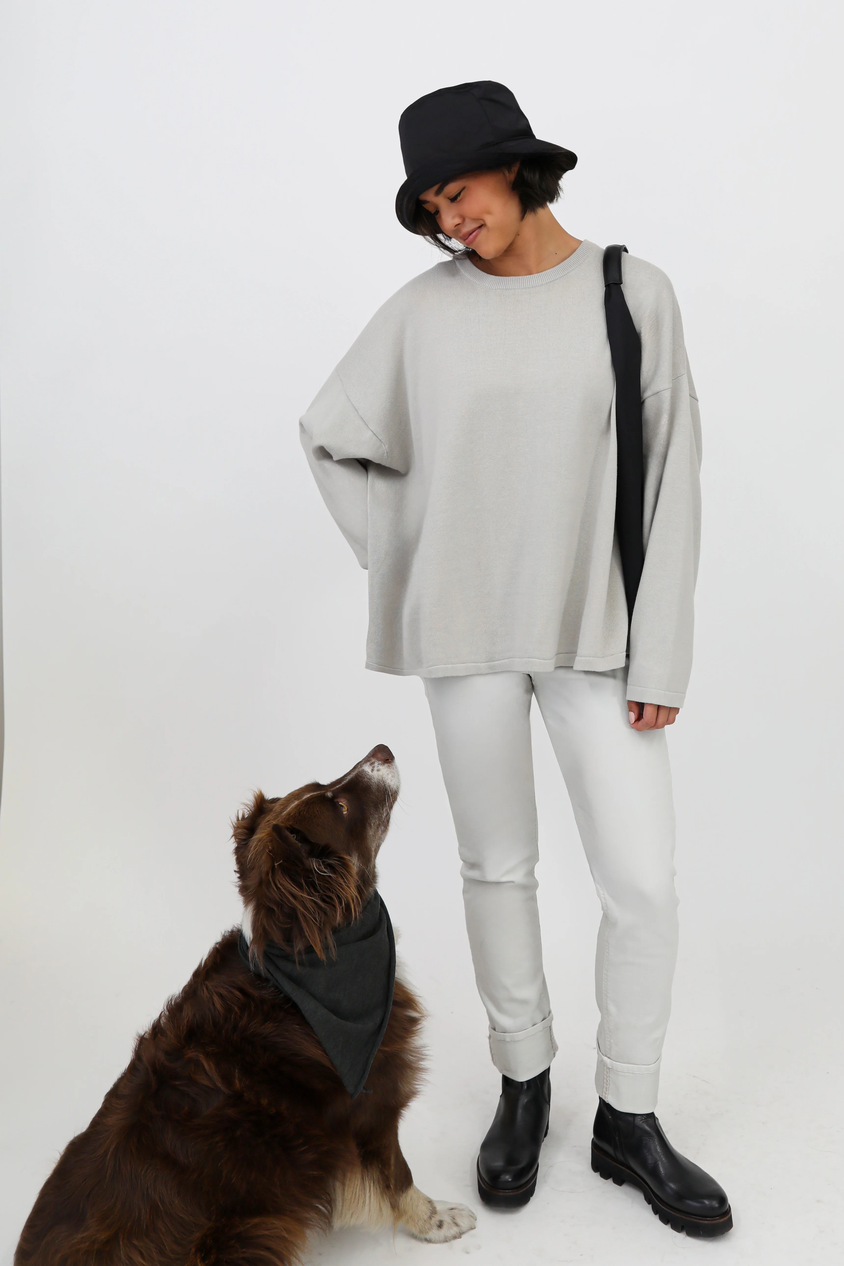 MARLOW OVERSIZED BOXY CREW IN 100% ITALIAN COTTON - Image 6
