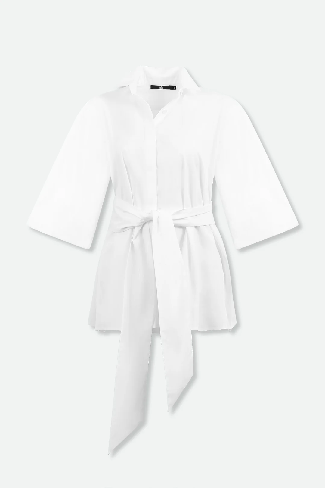 MIA SHIRT IN ITALIAN COTTON WHITE - Image 3