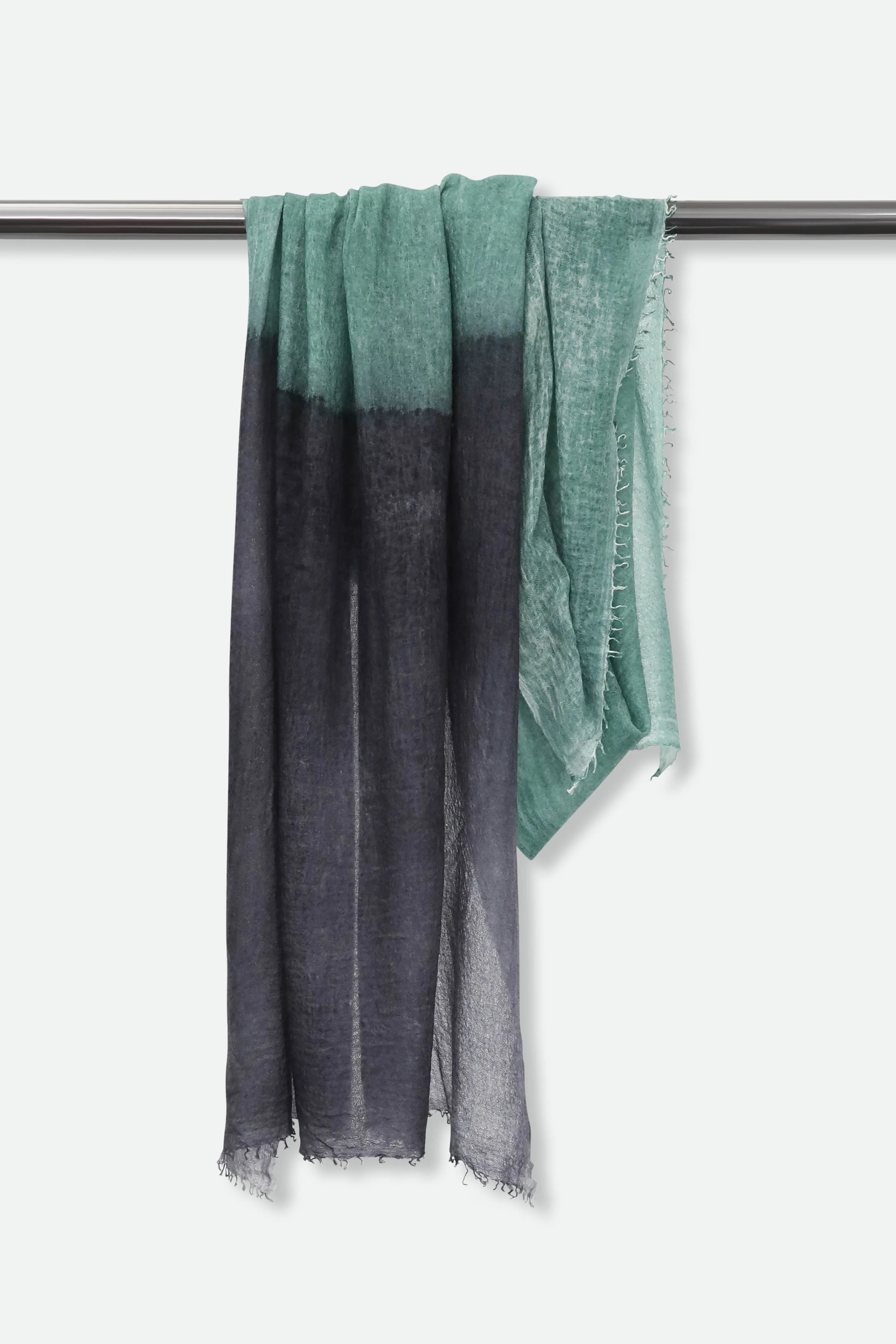 NIGHT MINT SCARF IN HAND DYED CASHMERE