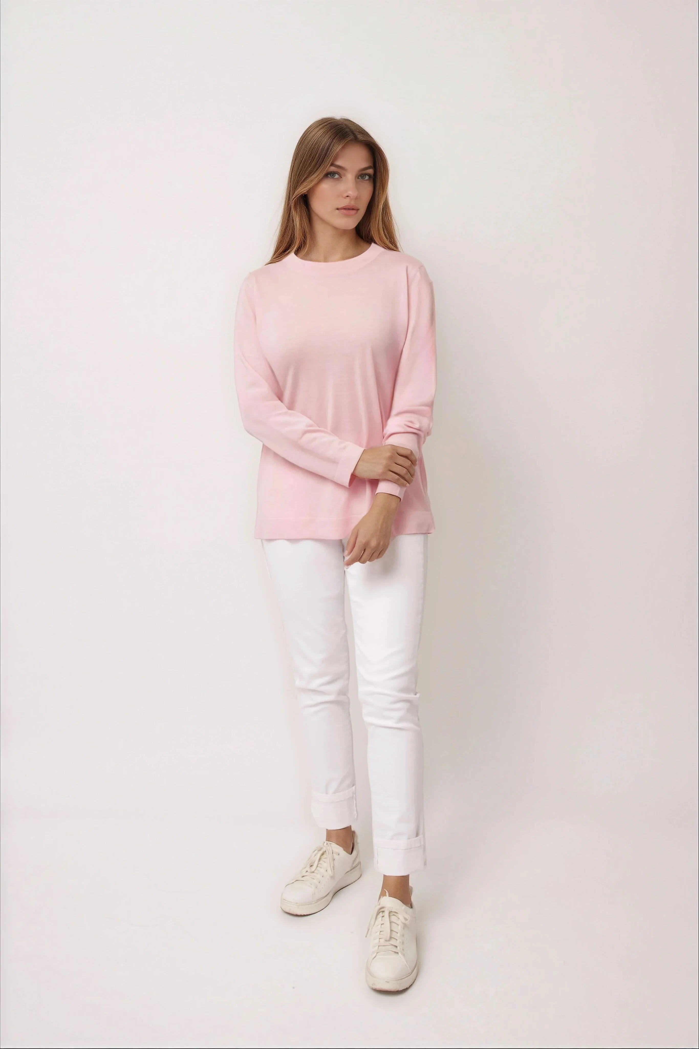 NICO LONG SLEEVE CREW & SCARF IN FINE MERINO - Image 17