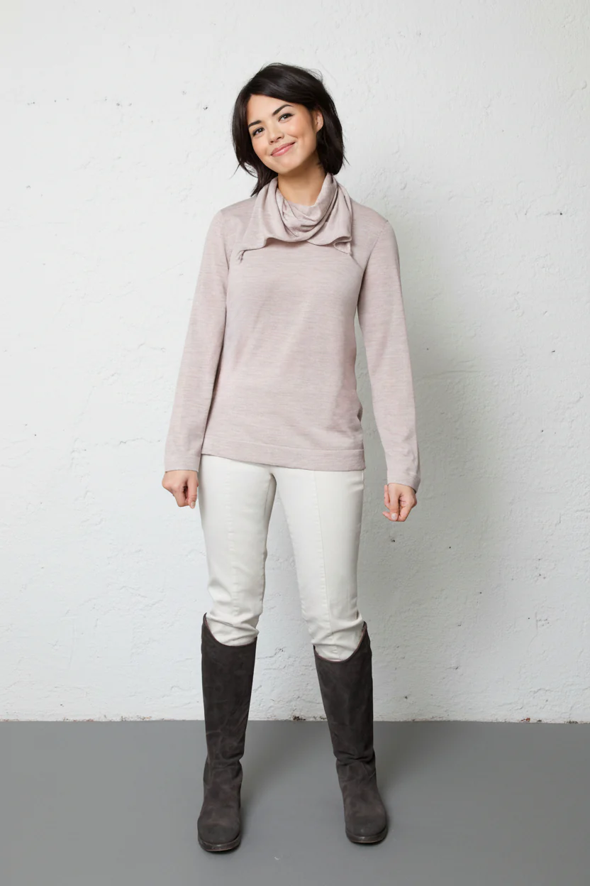NICO LONG SLEEVE CREW & SCARF IN FINE MERINO - Image 20
